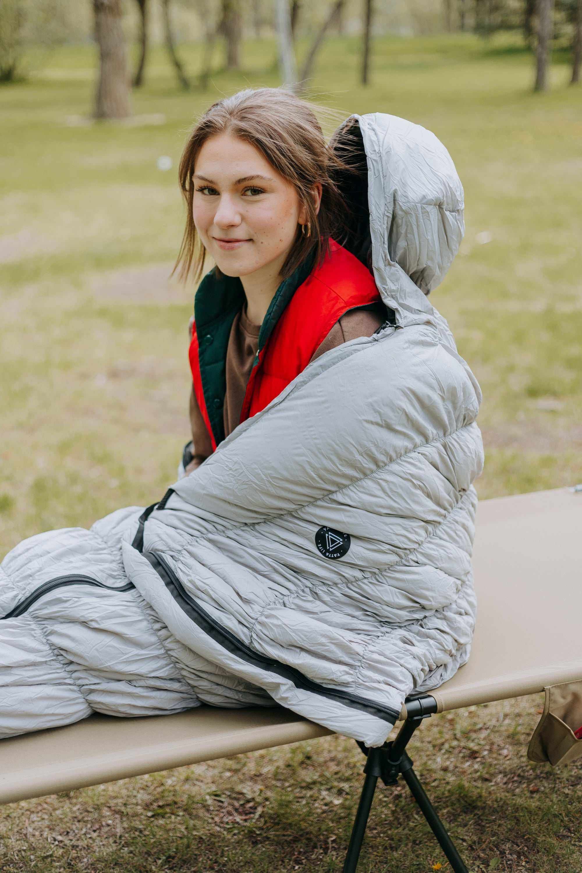 Goose Down Sleeping Bag - Black-thumbmail-3