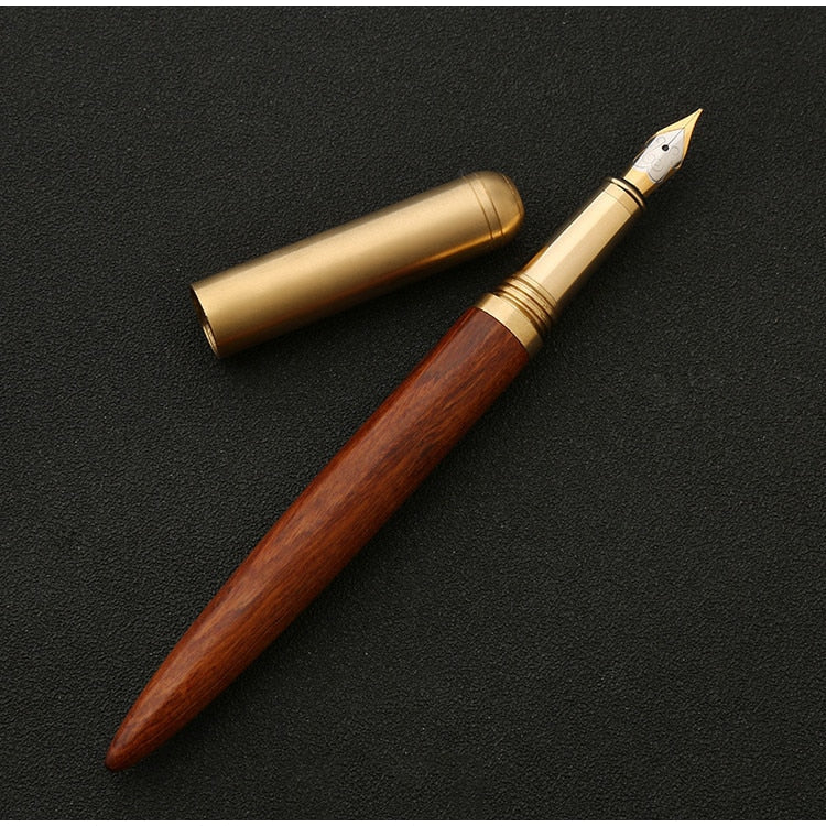 The Hemmingway | Handmade Wood and Brass Fountain Pen-thumbmail-11