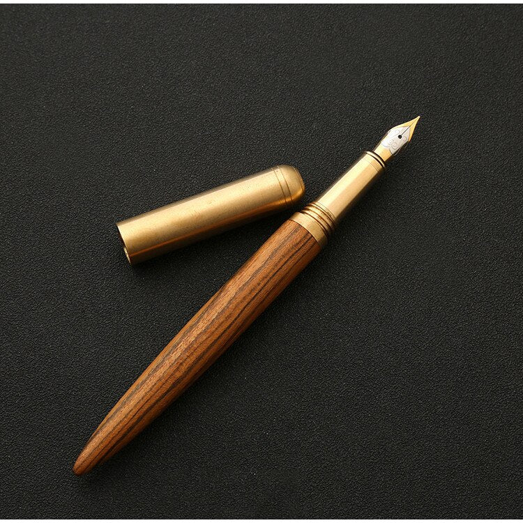 The Hemmingway | Handmade Wood and Brass Fountain Pen-thumbmail-7