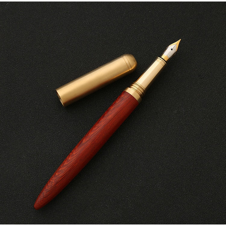 The Hemmingway | Handmade Wood and Brass Fountain Pen-thumbmail-3