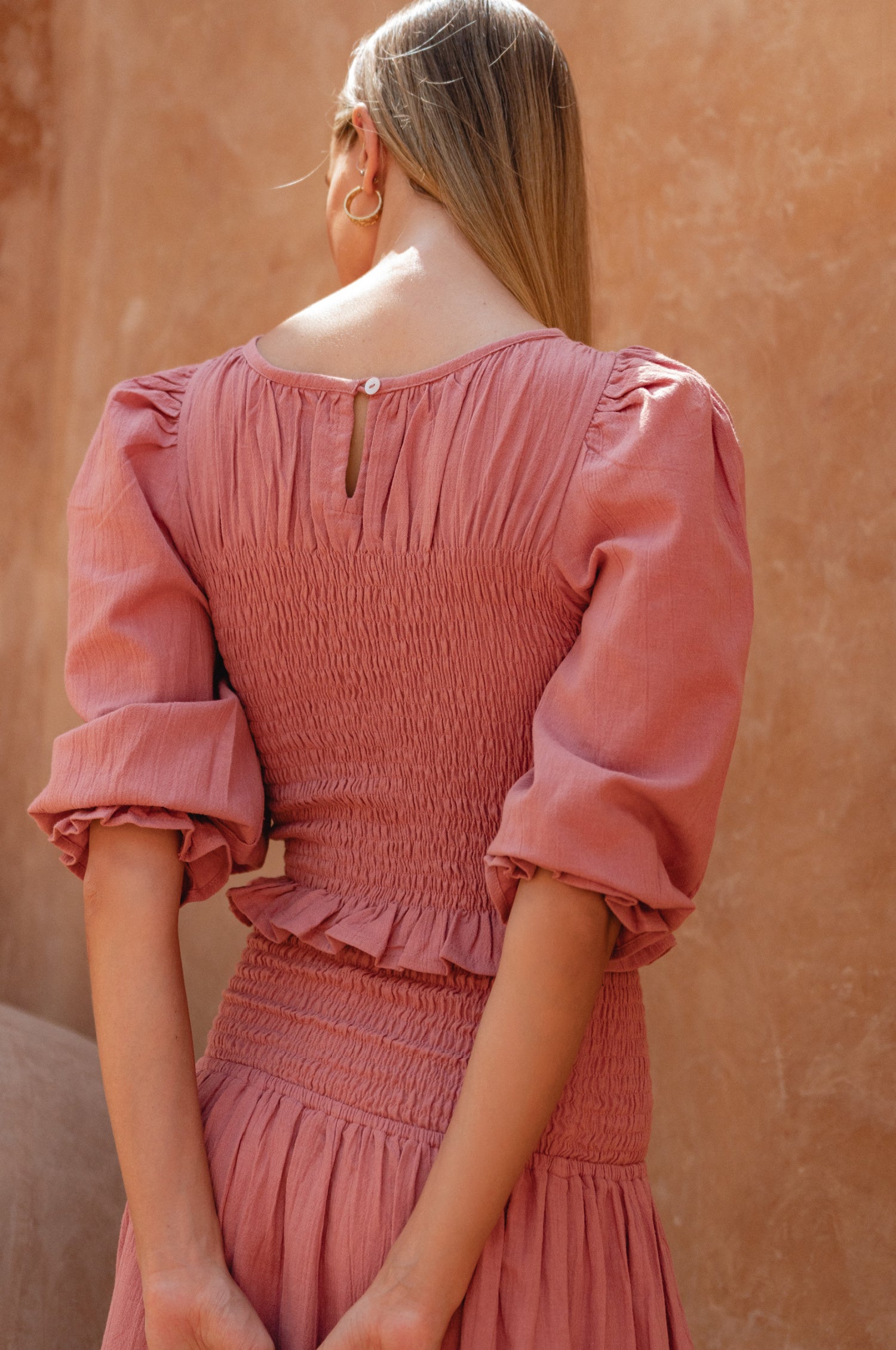 Jaffa Smocked Linen Top-thumbmail-6
