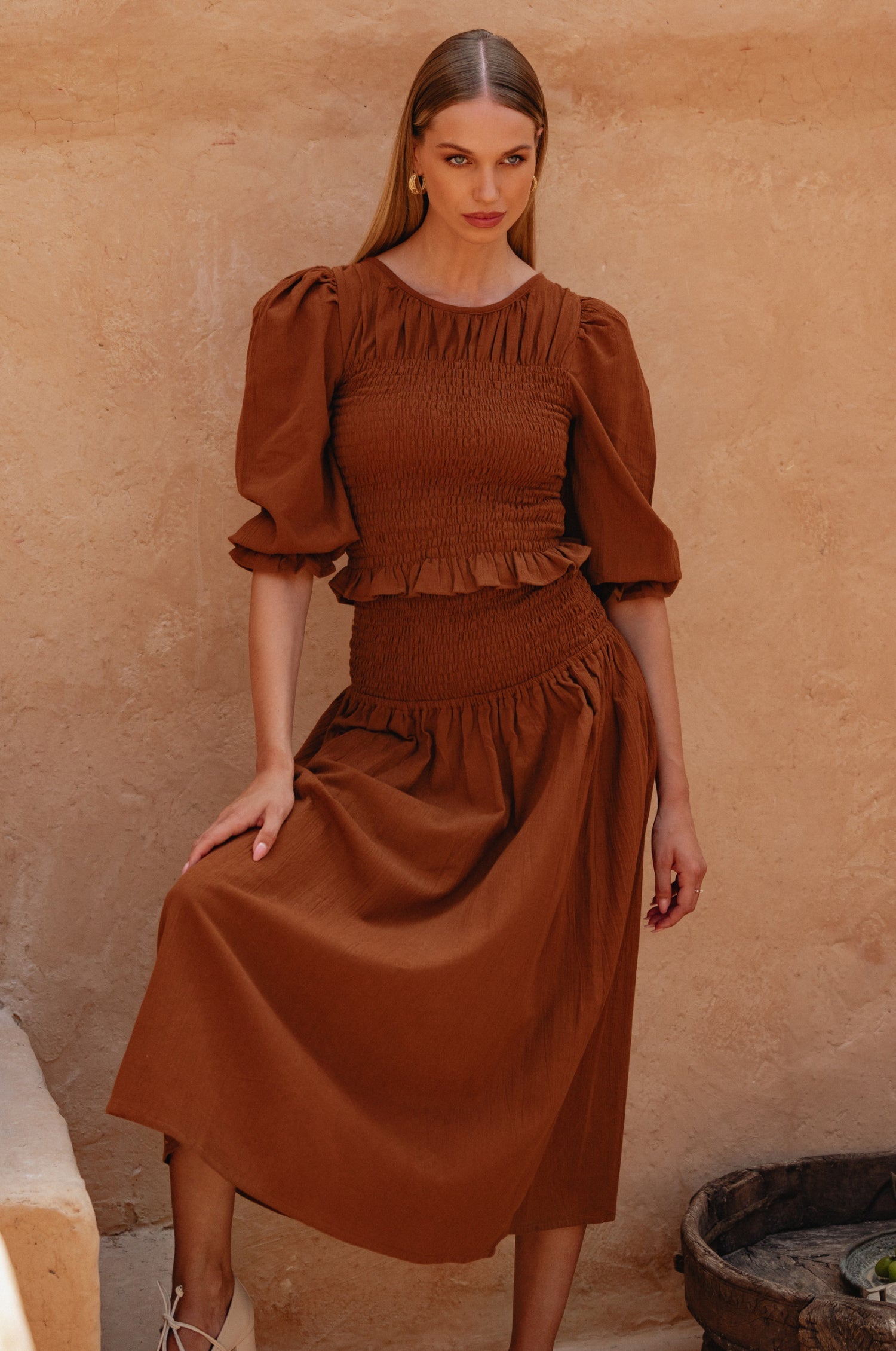 Jaffa Smocked Linen Top-thumbmail-11
