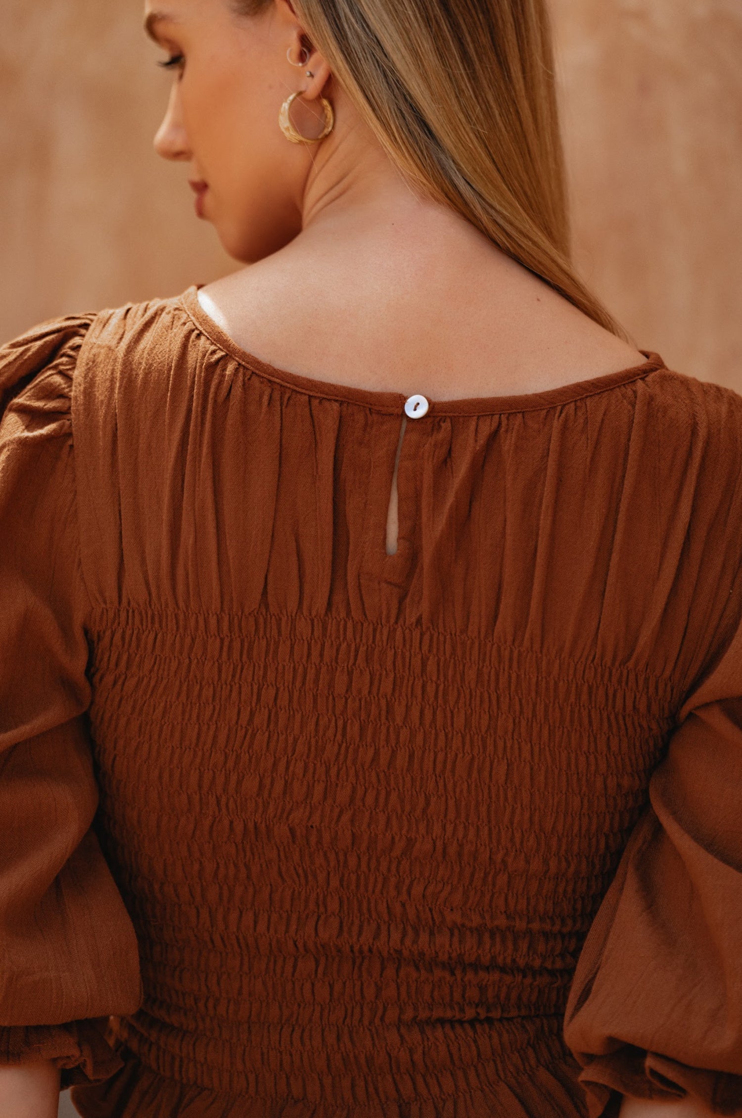 Jaffa Smocked Linen Top-thumbmail-3