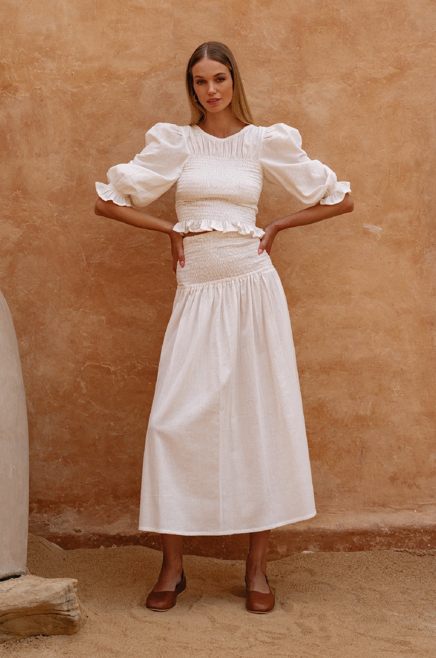 Jaffa Smocked Linen Top-thumbmail-11