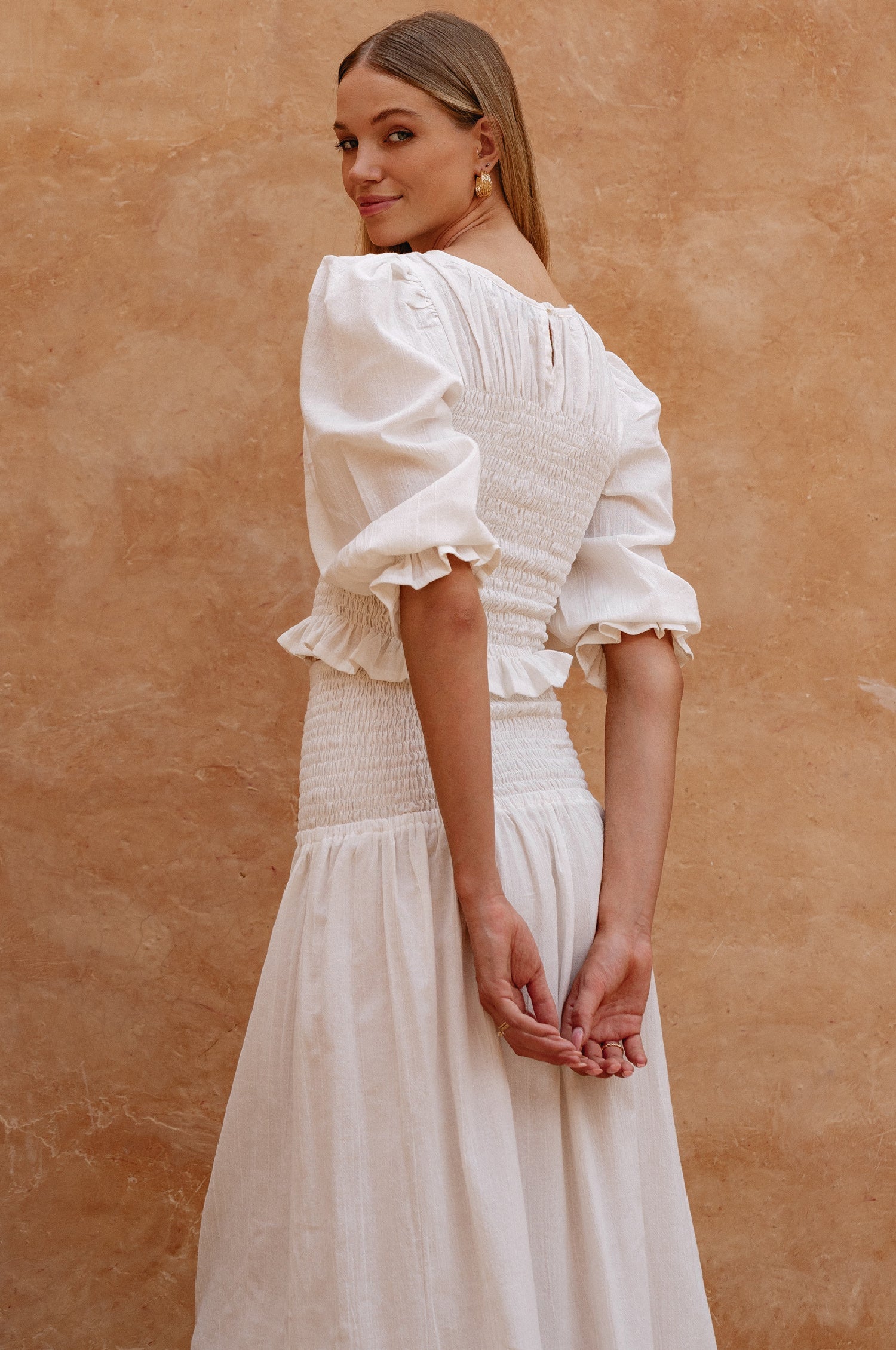 Jaffa Smocked Linen Top-thumbmail-8