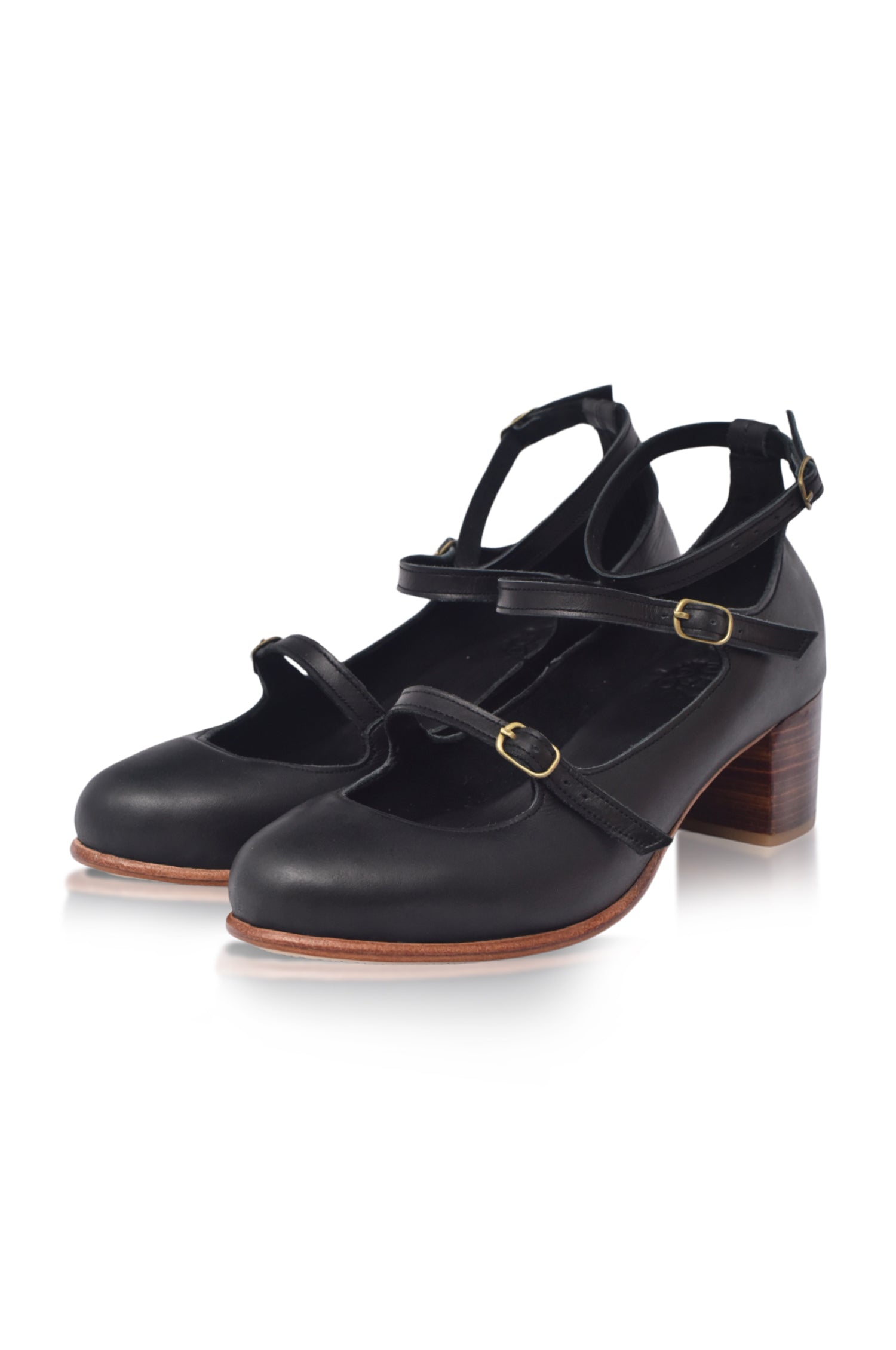 Jardin Block Heel Leather Pumps-thumbmail-8