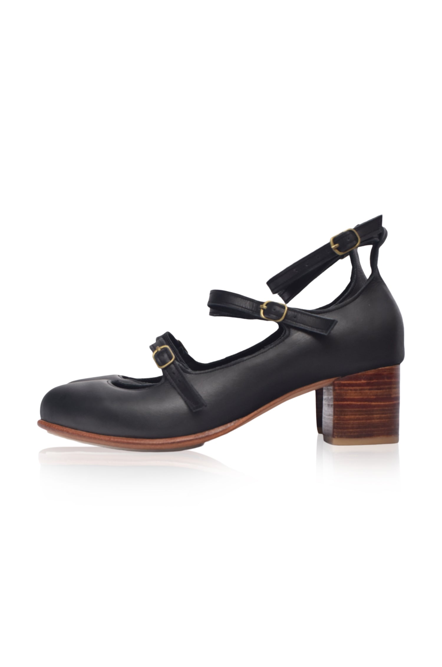 Jardin Block Heel Leather Pumps-thumbmail-3
