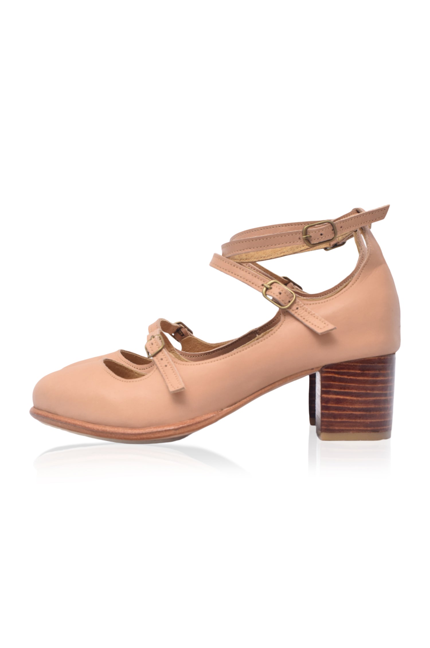 Jardin Block Heel Leather Pumps-thumbmail-3