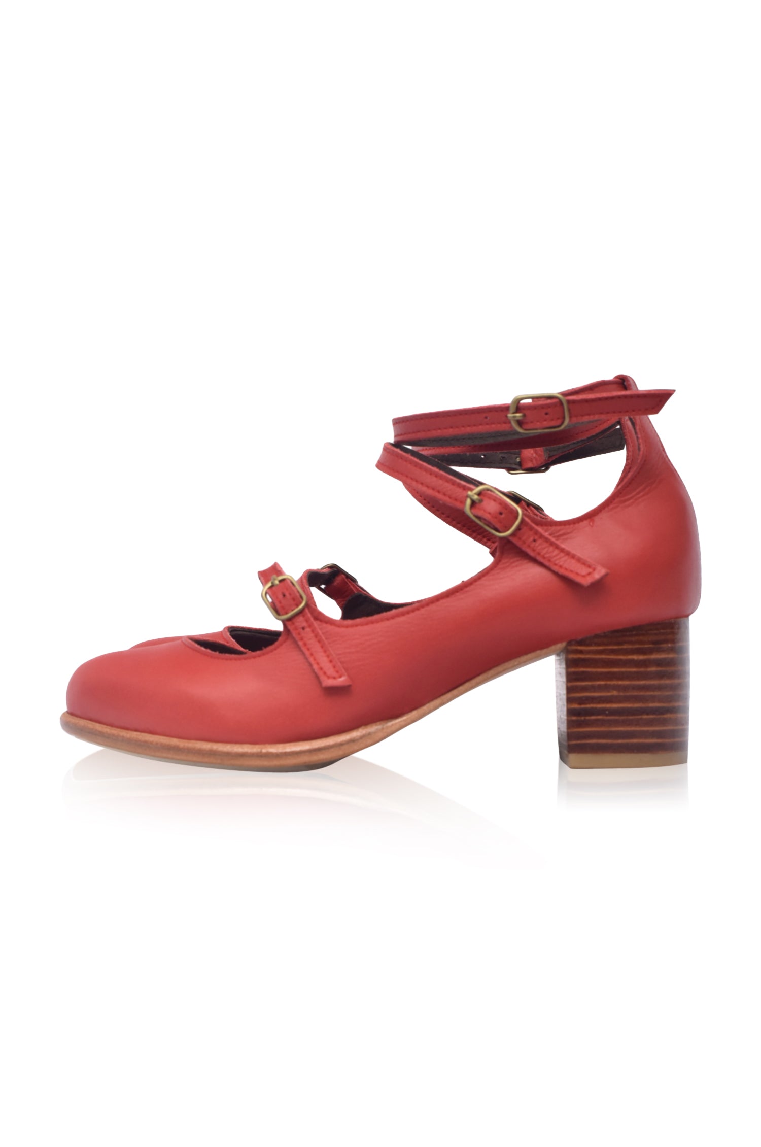 Jardin Block Heel Leather Pumps-thumbmail-5