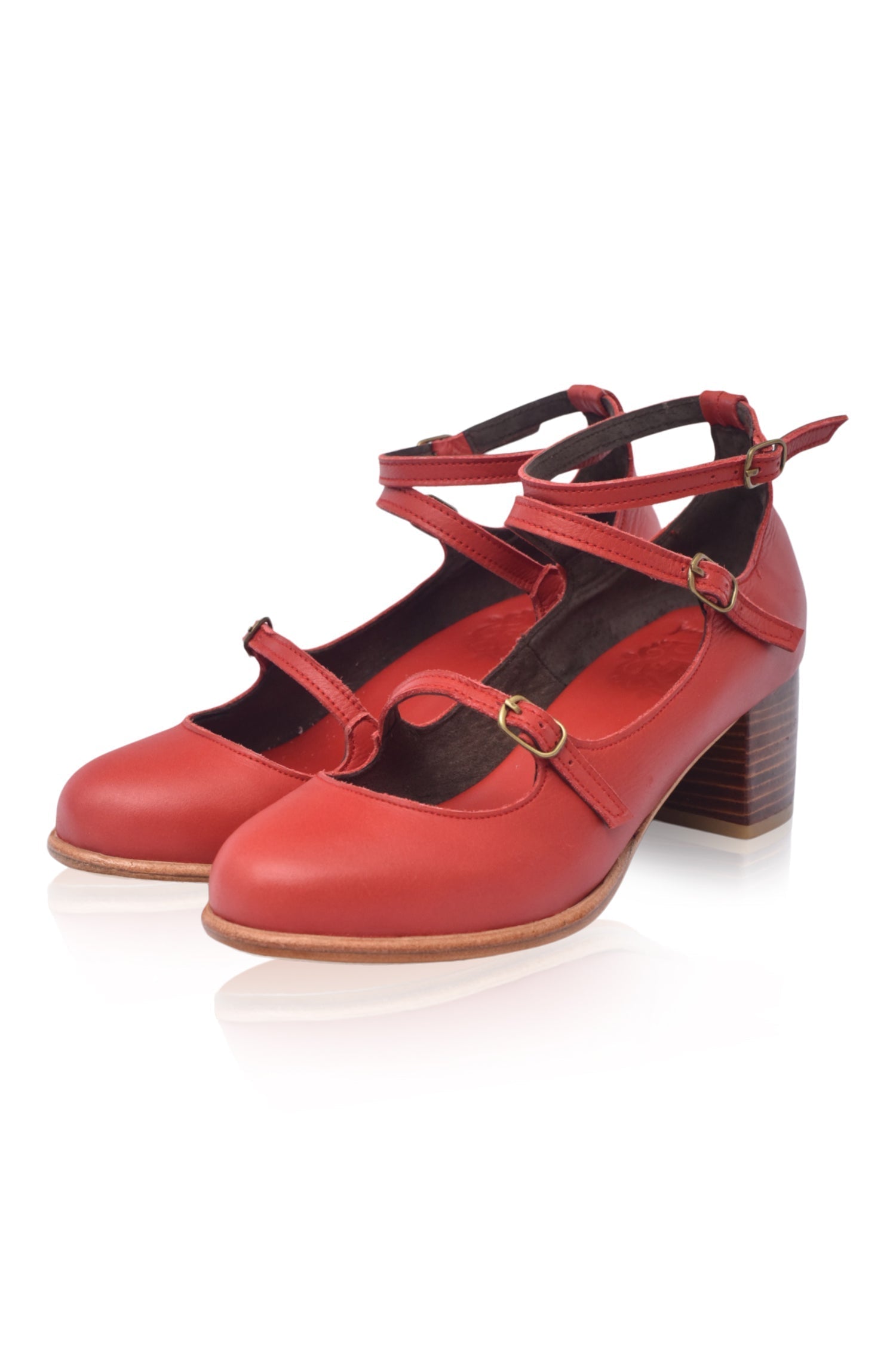 Jardin Block Heel Leather Pumps-thumbmail-7