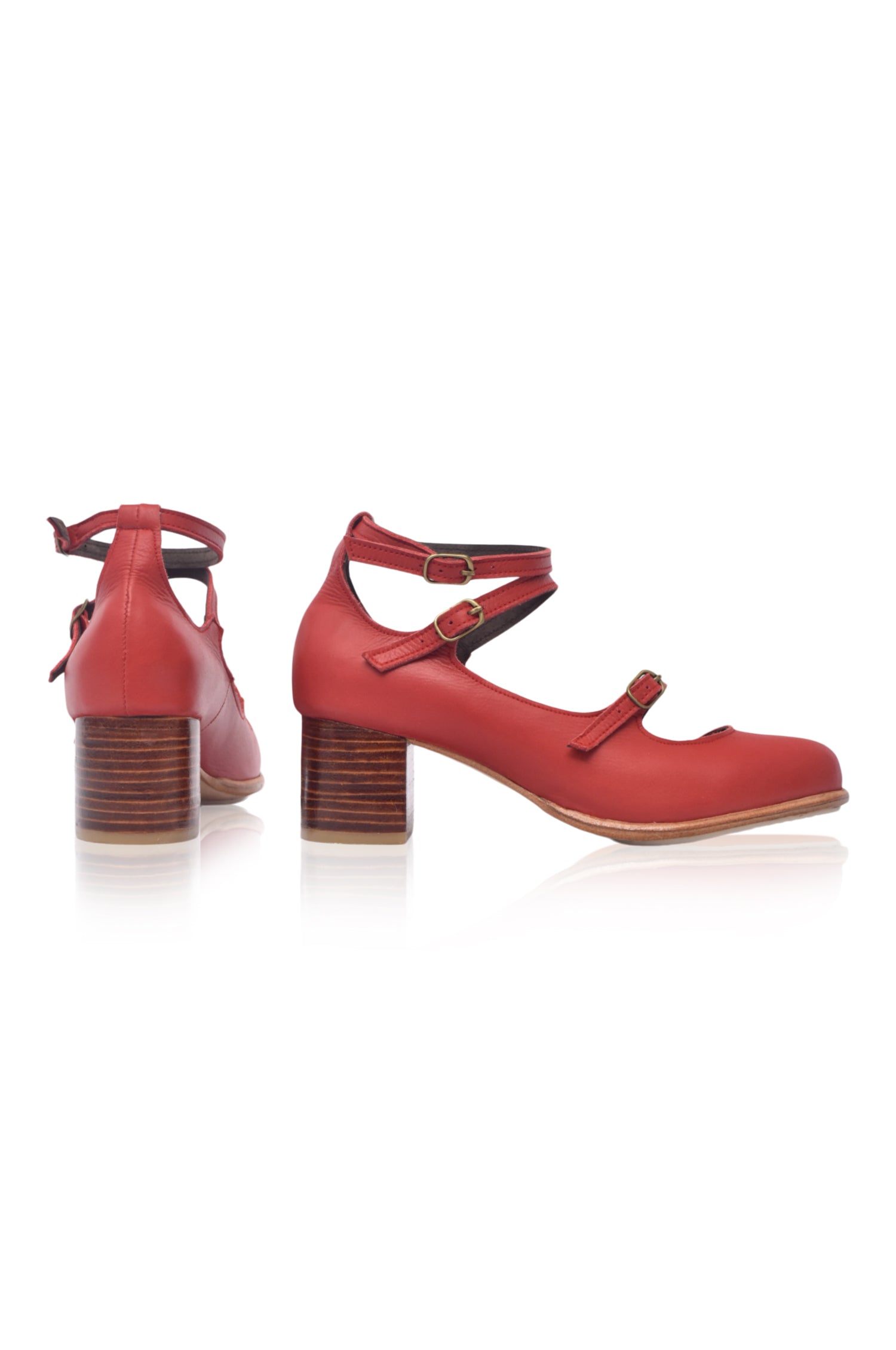 Jardin Block Heel Leather Pumps-thumbmail-8