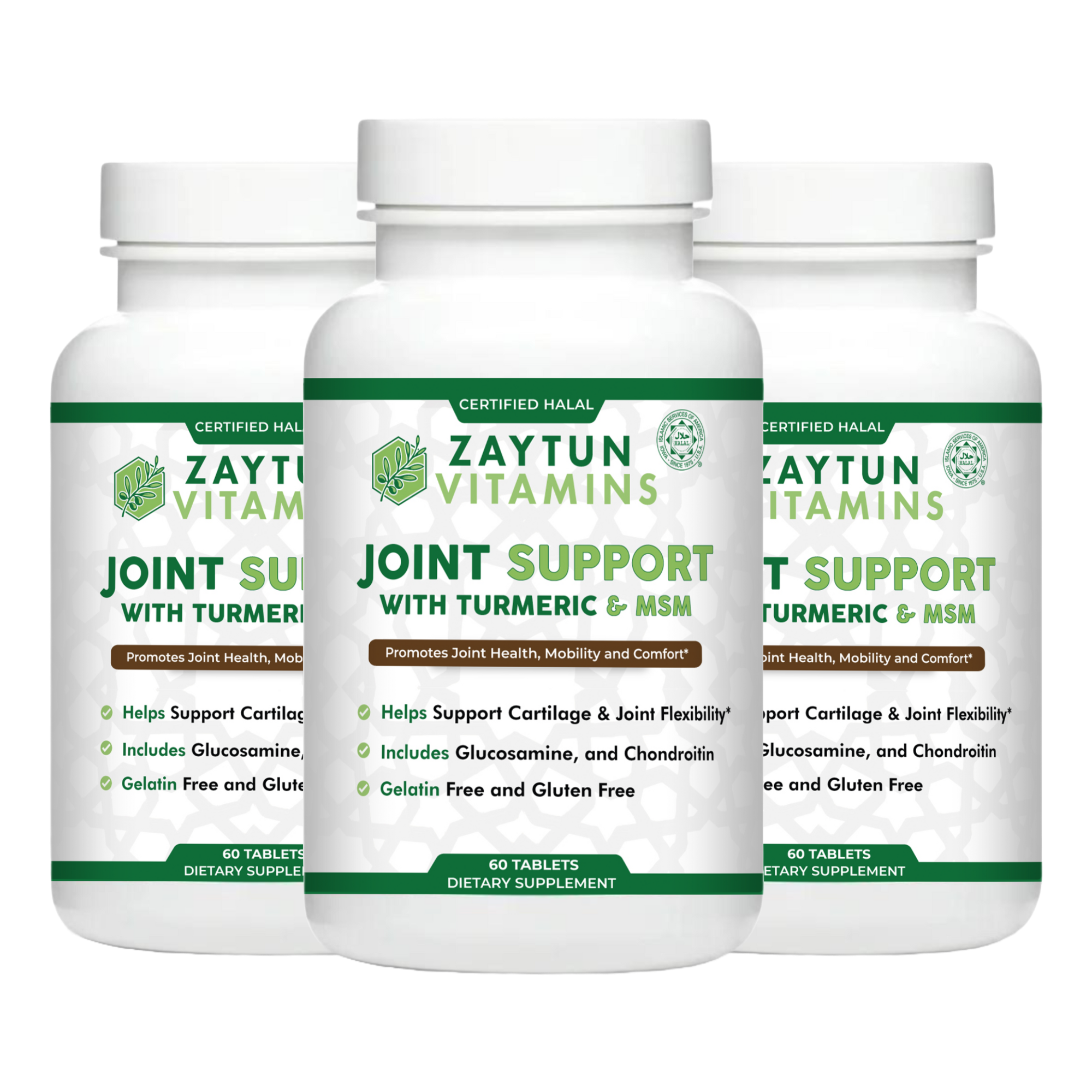 Halal Joint Support With Glucosamine + Turmeric + MSM Tablets (3-Pack)-thumbmail-3