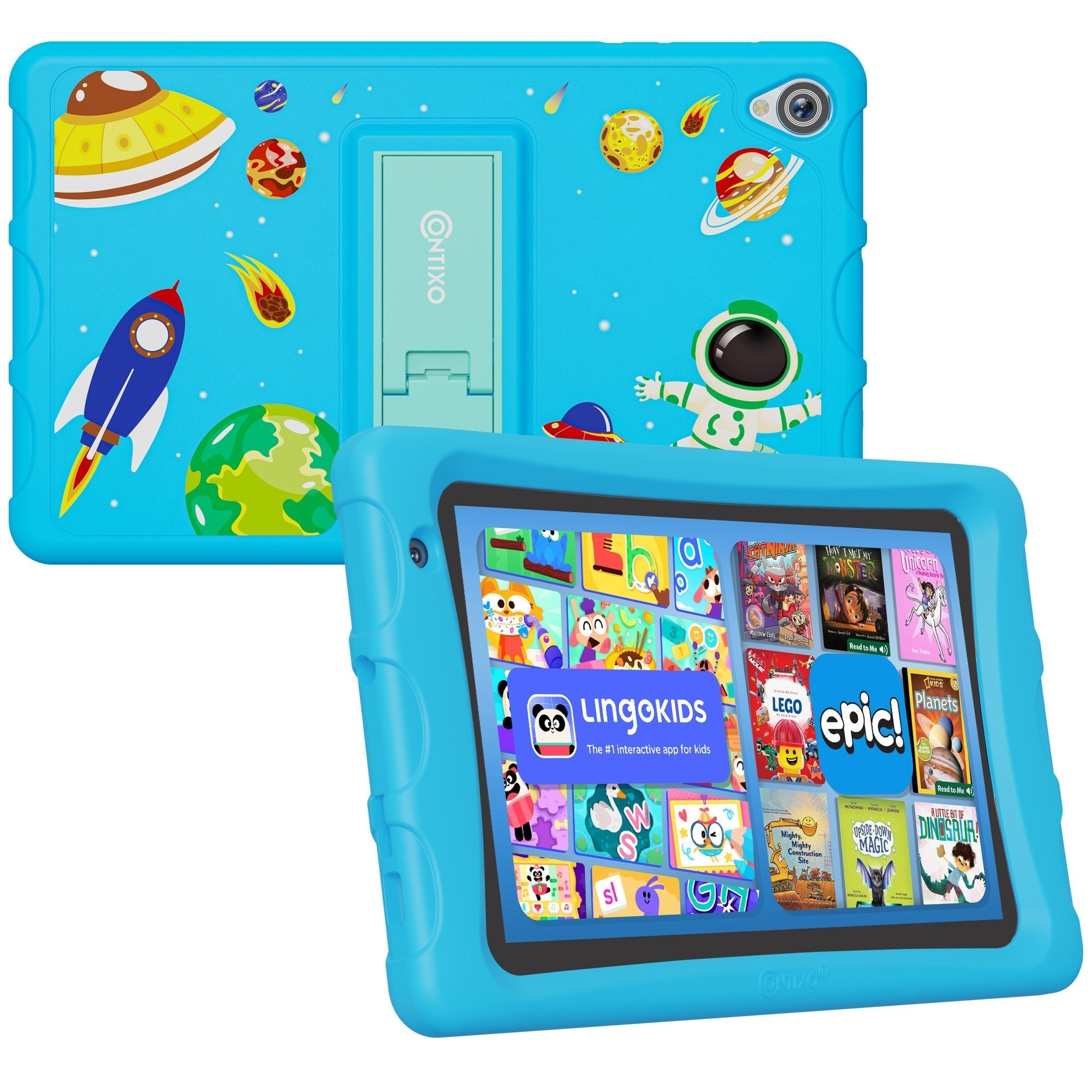 Contixo K80A - 8" Kids Tablet, 2025 Model, 80 FREE Disney EBooks, Educational Android Tablet for Ages 3-12, 32GB, Kid-Proof Case With Kickstand, Android 13-thumbmail-1