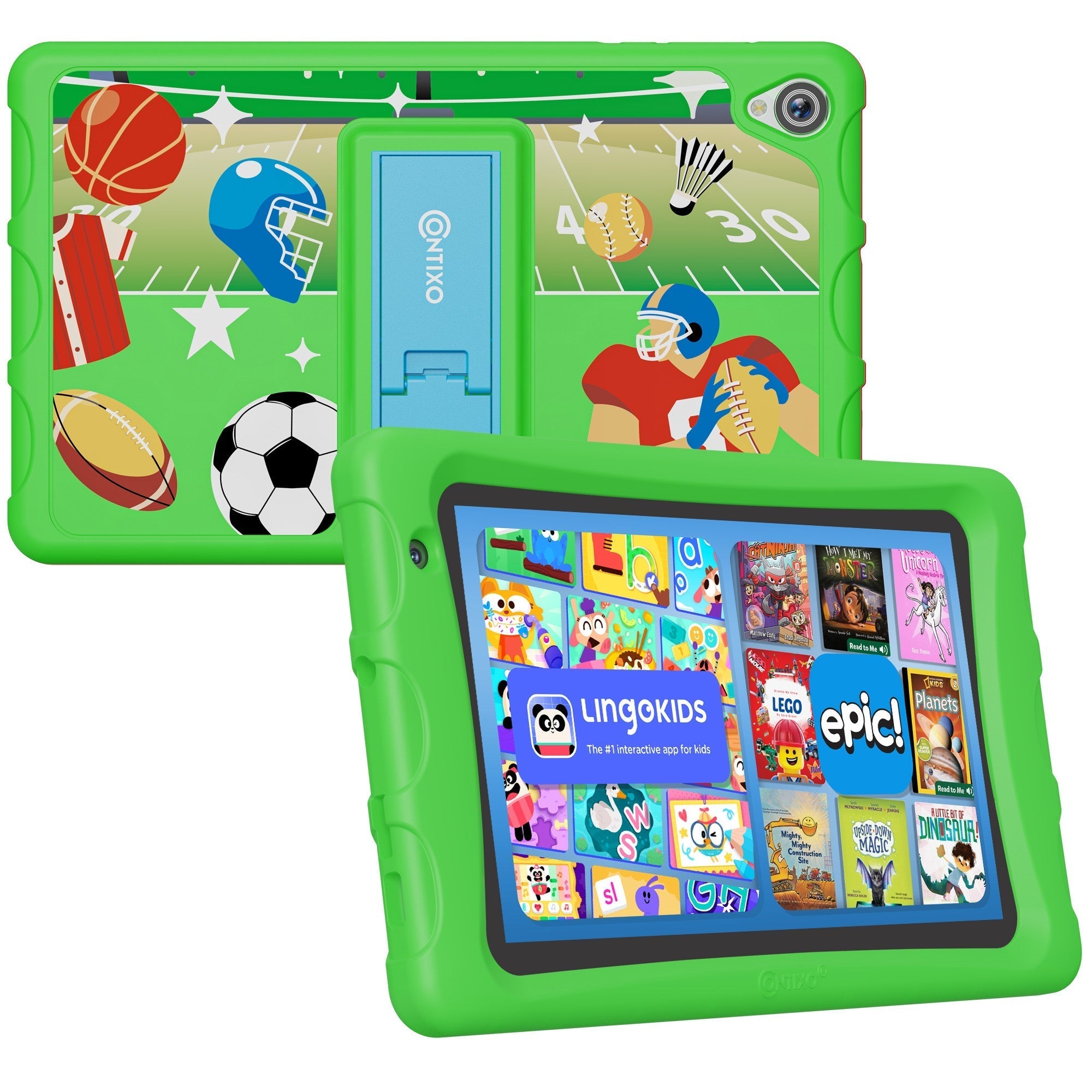 Contixo K80A - 8" Kids Tablet, 2025 Model, 80 FREE Disney EBooks, Educational Android Tablet for Ages 3-12, 32GB, Kid-Proof Case With Kickstand, Android 13-thumbmail-3