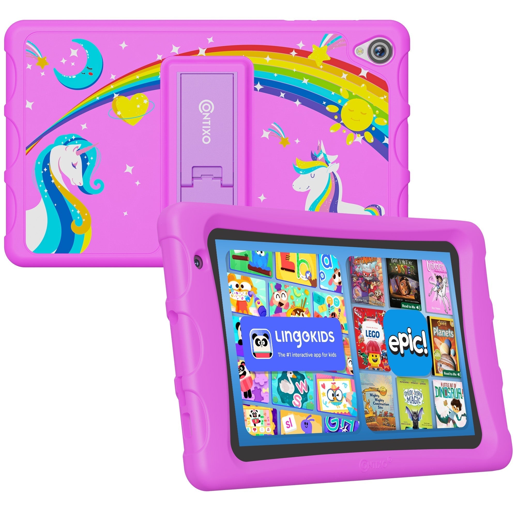 Contixo K80A - 8" Kids Tablet, 2025 Model, 80 FREE Disney EBooks, Educational Android Tablet for Ages 3-12, 32GB, Kid-Proof Case With Kickstand, Android 13-thumbmail-2