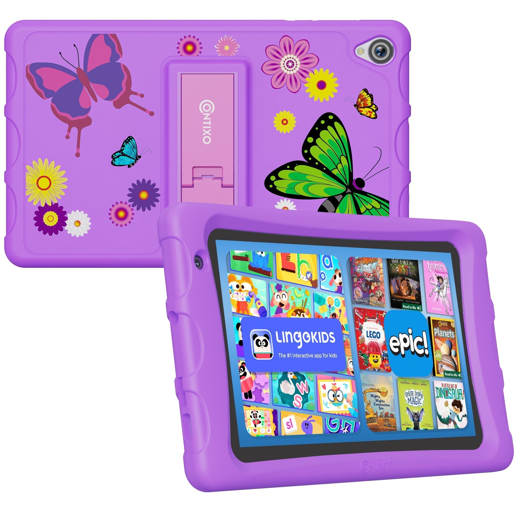 Contixo K80A - 8" Kids Tablet, 2025 Model, 80 FREE Disney EBooks, Educational Android Tablet for Ages 3-12, 32GB, Kid-Proof Case With Kickstand, Android 13-thumbmail-4