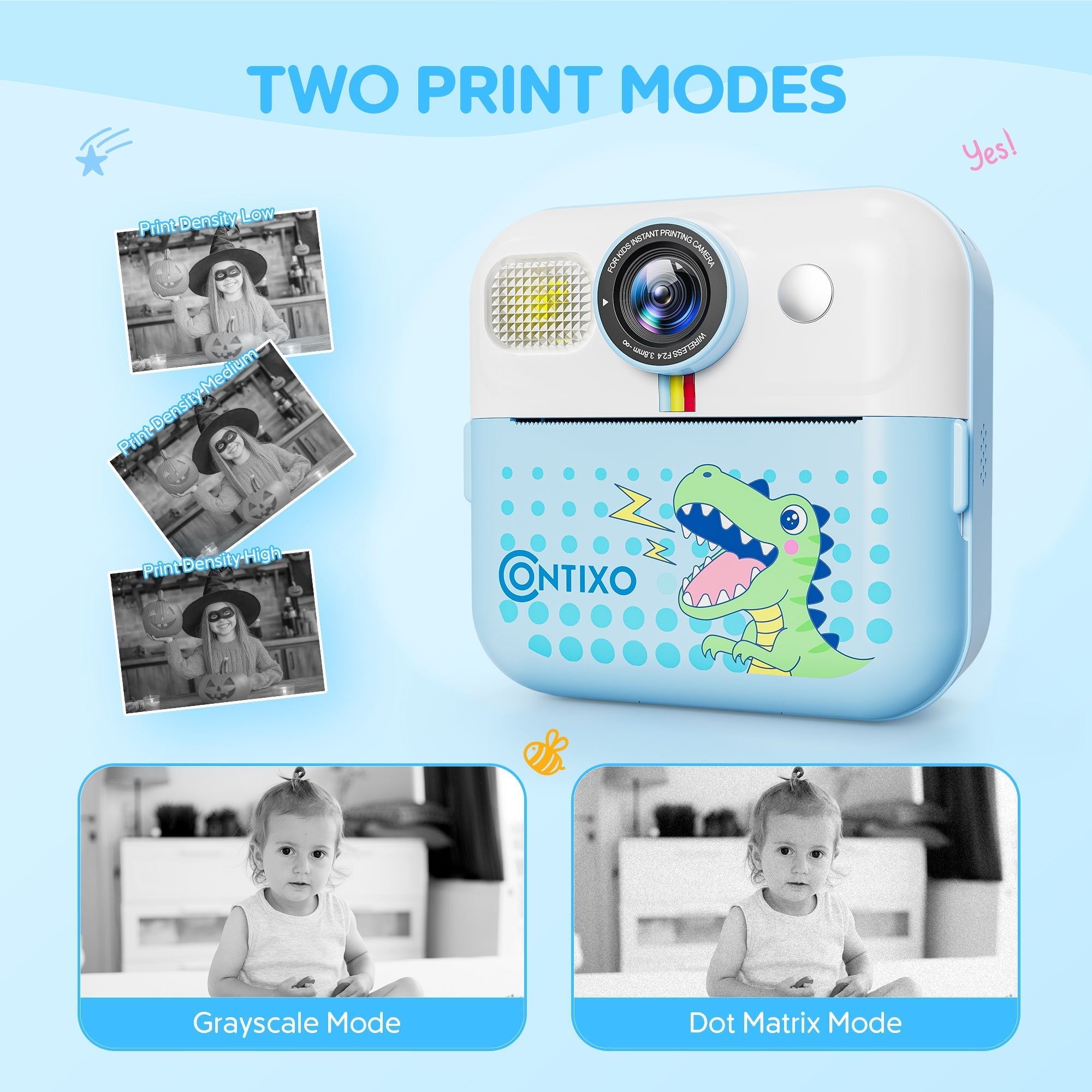 Contixo KC4  Kids Instant Print Camera, HD 1080P Digital Camera With 3 Rolls of Paper & 32G Card, 16X Zoom, Games & MP3, Ages 3-12-thumbmail-8