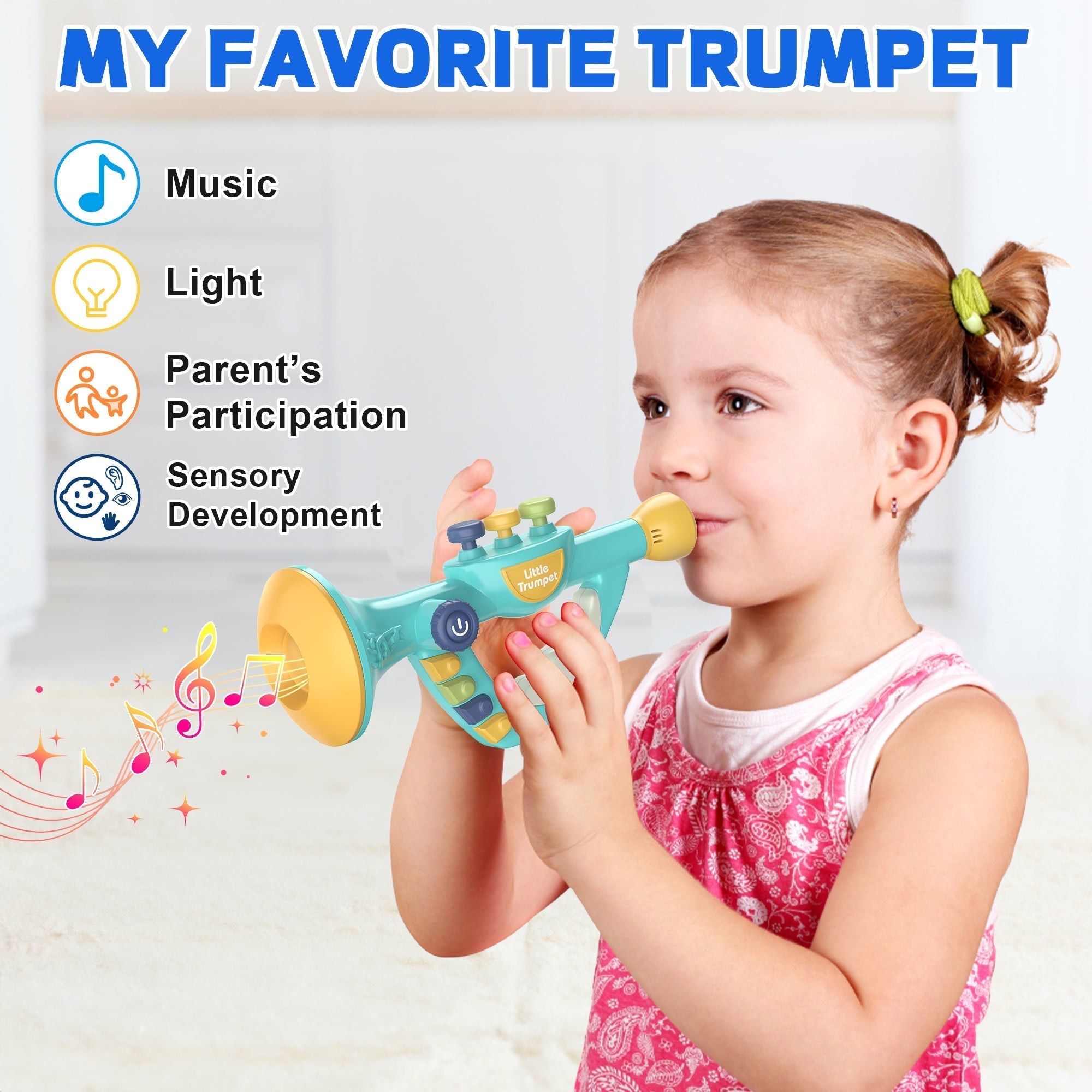 Contixo KT2 Little Trumpet Toy - Music Preschool Educational Ages 18 Months+-thumbmail-3