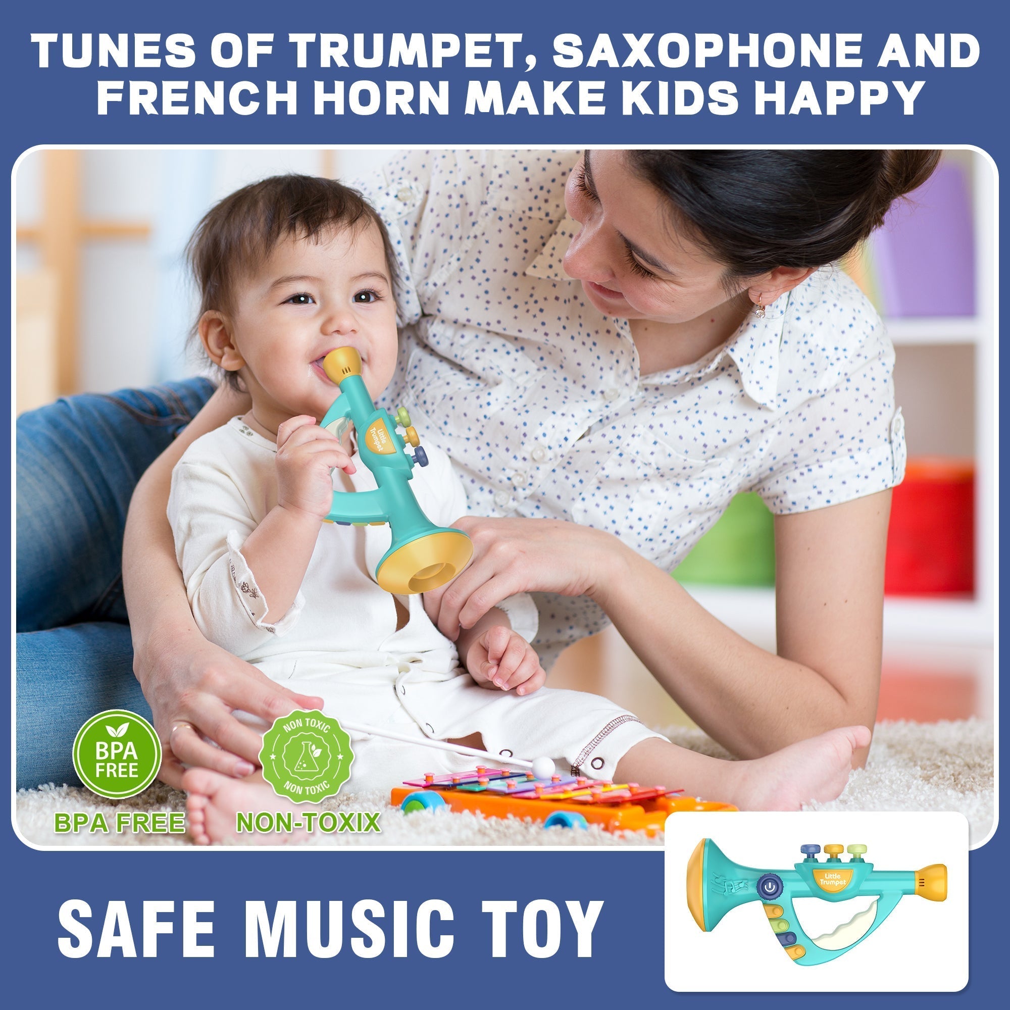 Contixo KT2 Little Trumpet Toy - Music Preschool Educational Ages 18 Months+-thumbmail-6