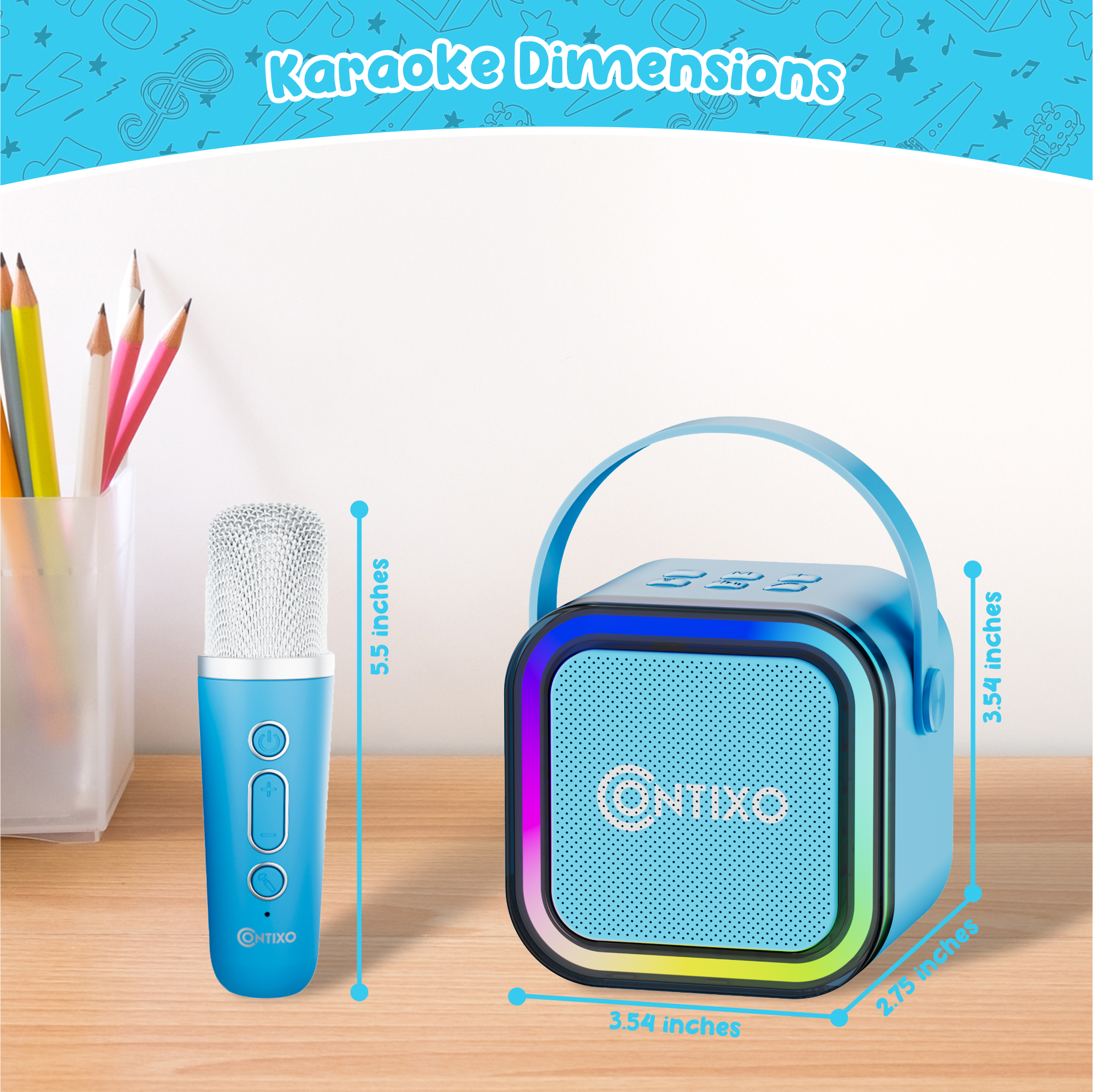 Contixo K102 10" Kids Tablet With Kids Bluetooth Karaoke and Two Microphones-thumbmail-8