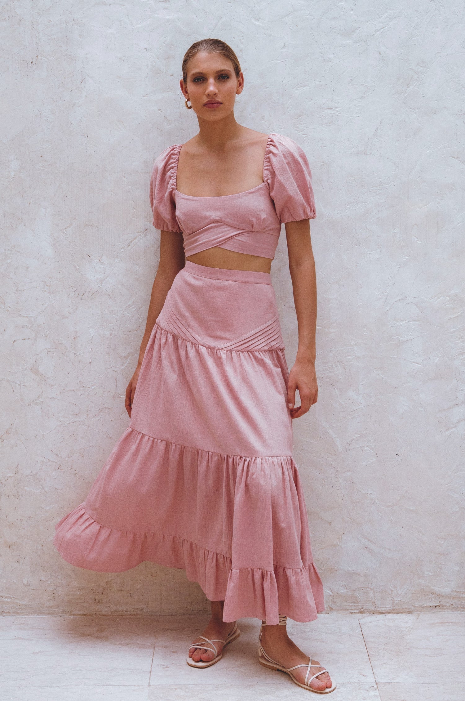 Kiana Linen Crop Top-thumbmail-1