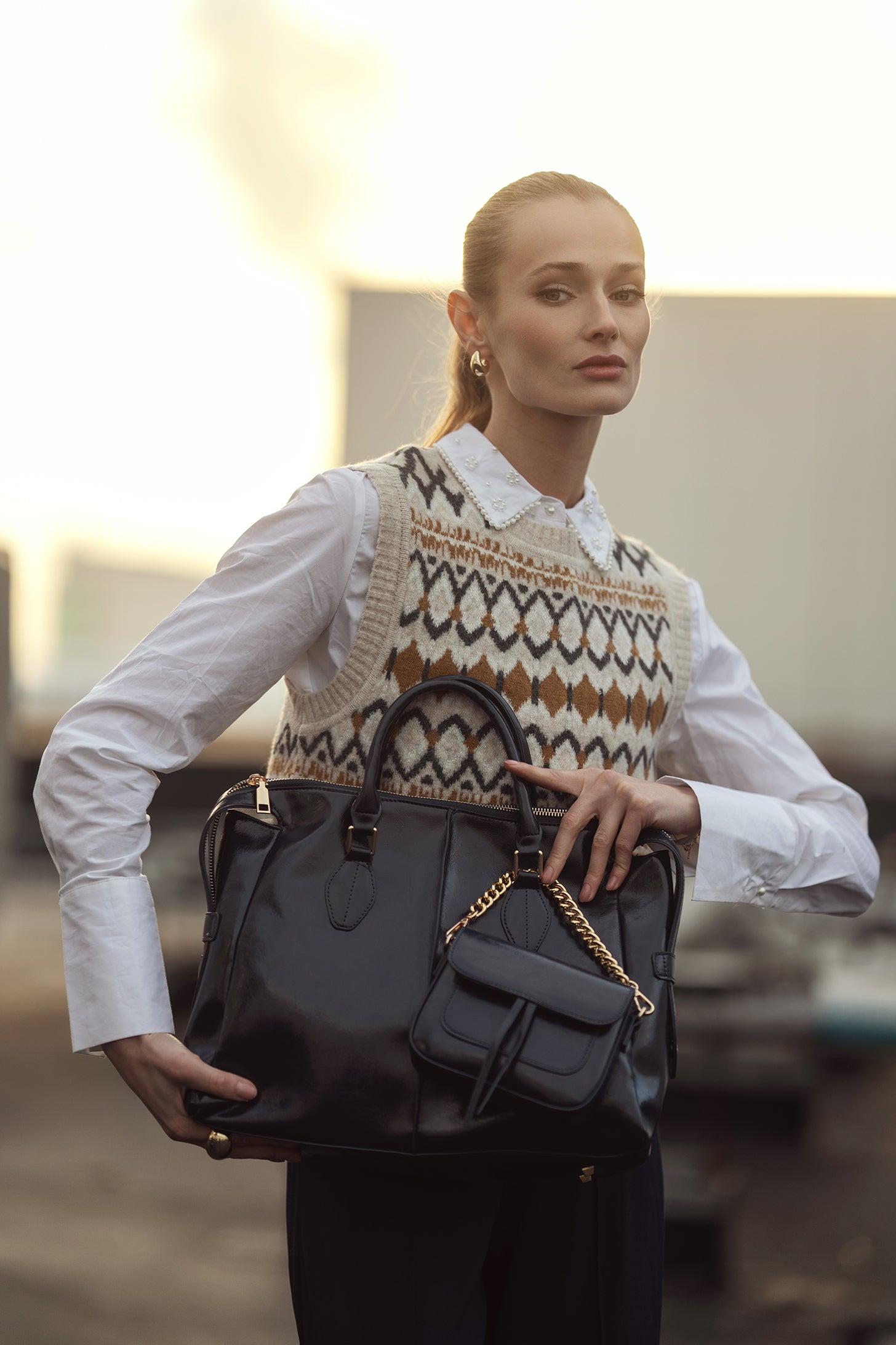 Yareli Tote Bag  With Mini Bag- 2-Piece Set-thumbmail-1