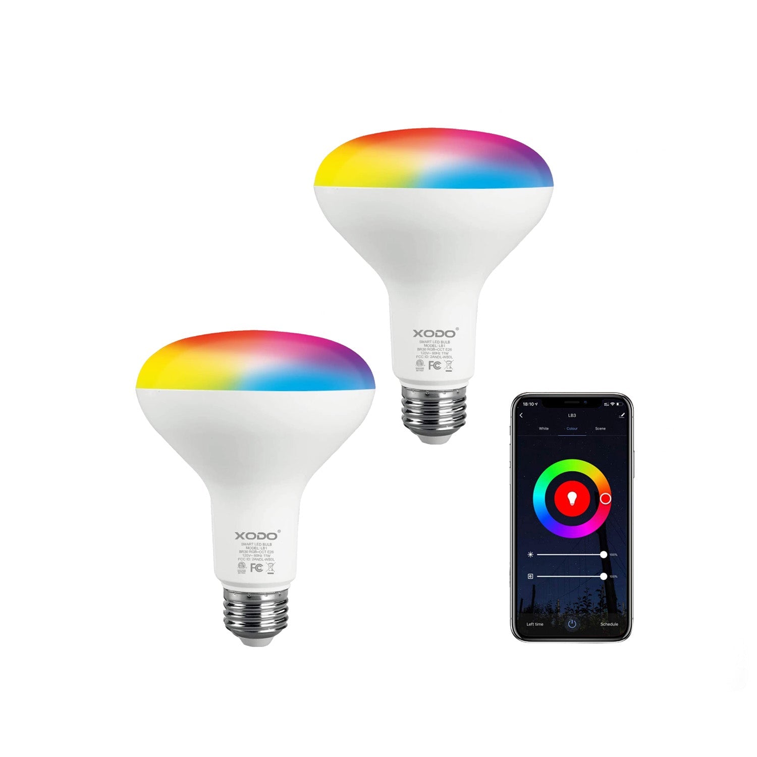 XODO LB1 Smart Light Bulbs - Color Changing LED Wi-Fi Bulbs-thumbmail-1