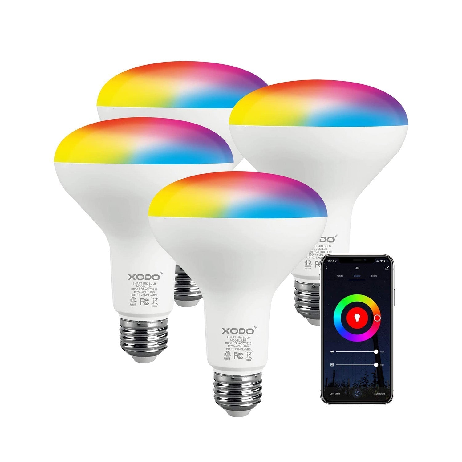 XODO LB1 Smart Light Bulbs - Color Changing LED Wi-Fi Bulbs-thumbmail-2