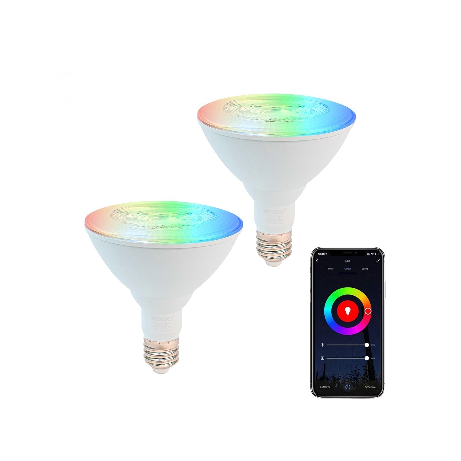 XODO LB2 Smart Light Bulbs - Color Changing LED Wi-Fi Bulbs-thumbmail-1