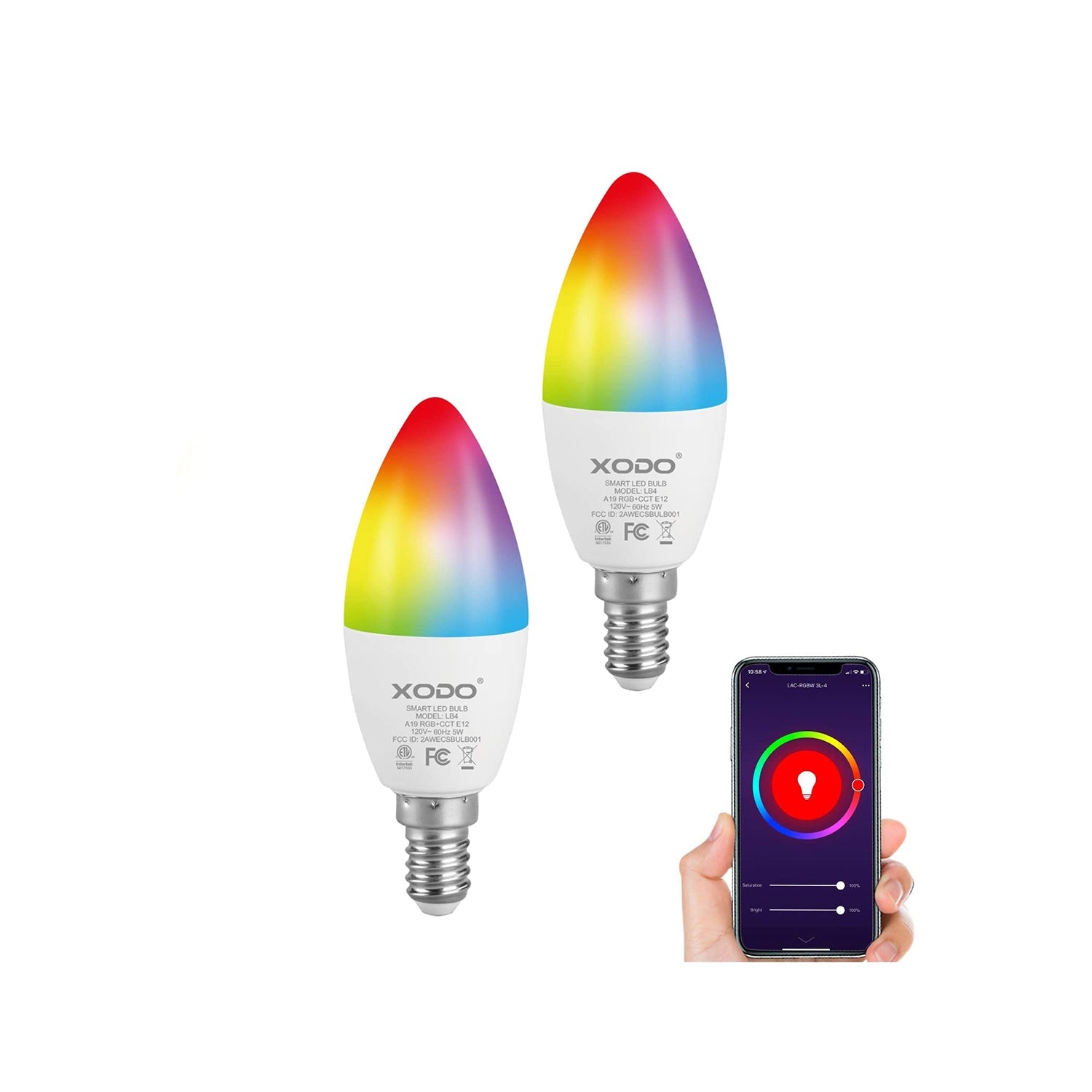 XODO LB4 Smart Light Bulbs - Color Changing LED Wi-Fi Bulbs-thumbmail-1