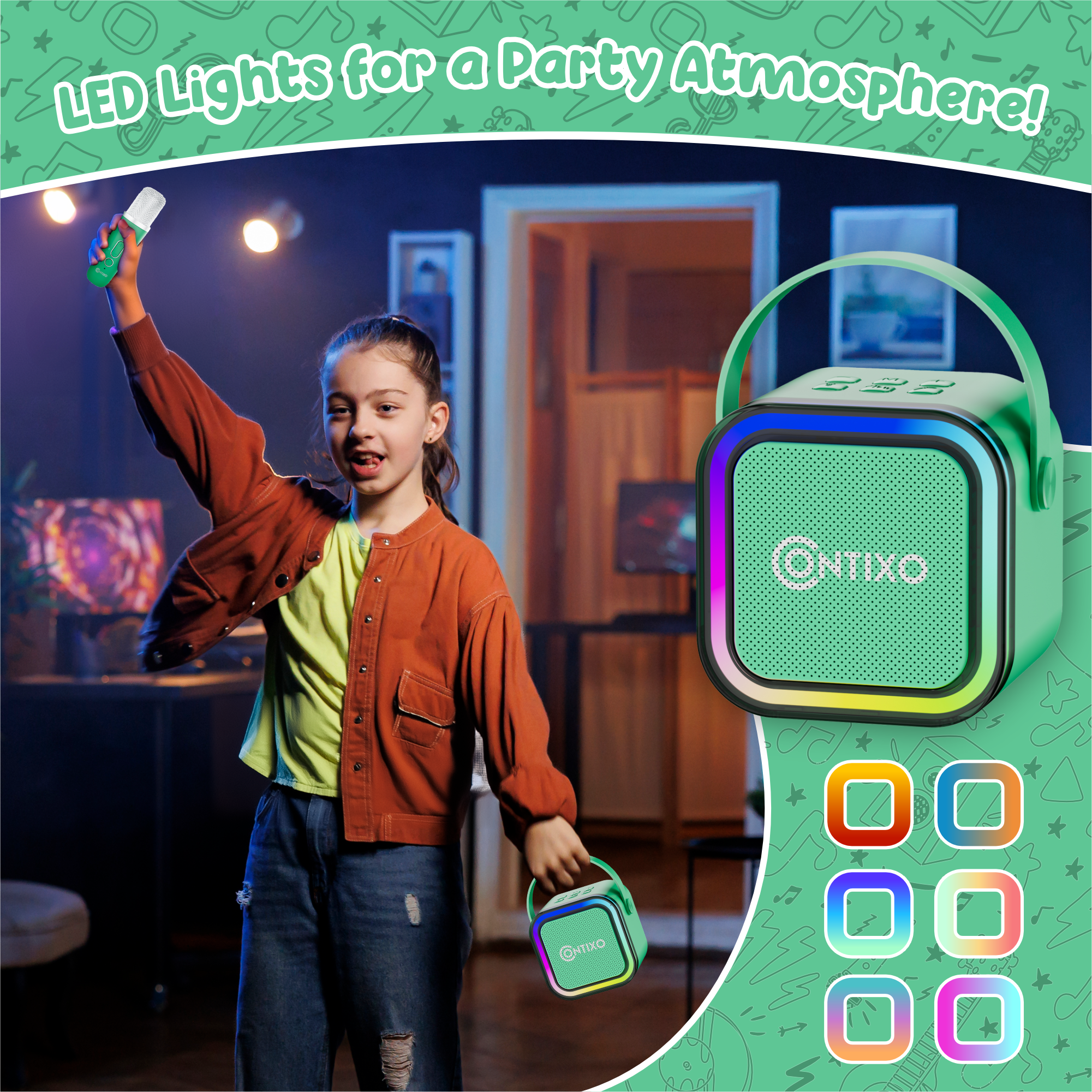 Contixo V8 7" Kids Tablet With Kids Bluetooth Karaoke and Two Microphones-thumbmail-15