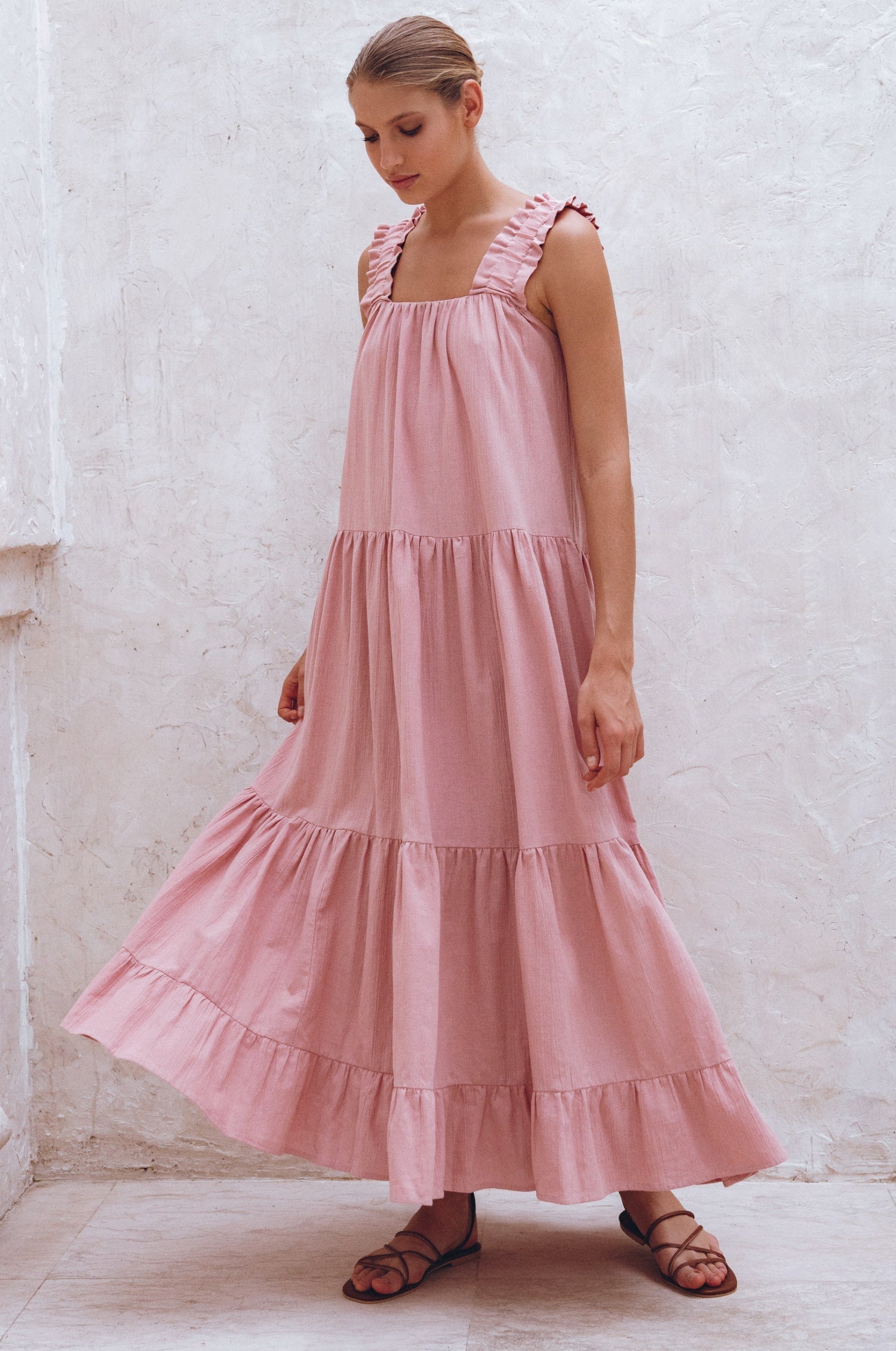La Palma Linen Maxi Dress-thumbmail-11