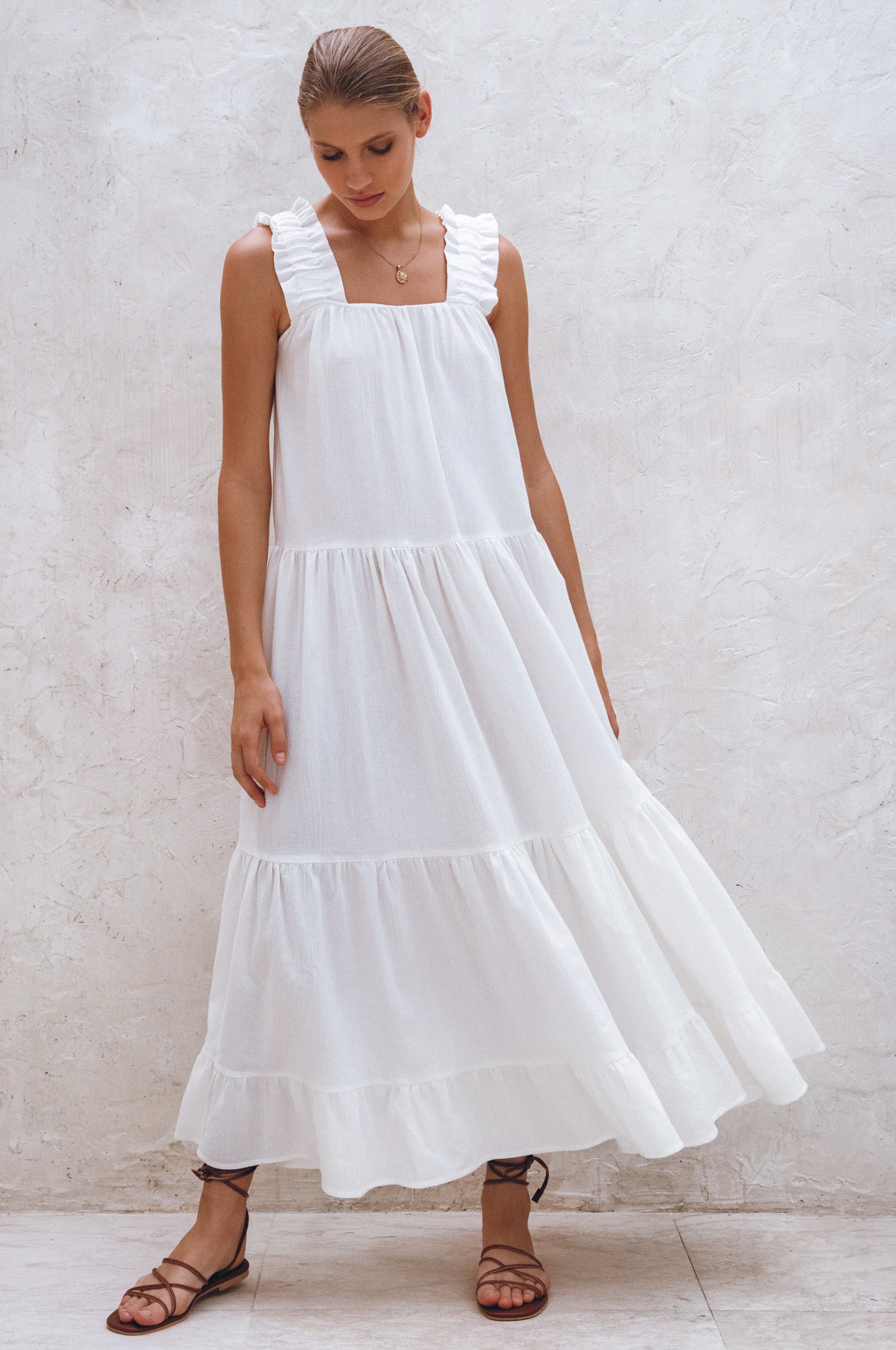 La Palma Linen Maxi Dress-thumbmail-9