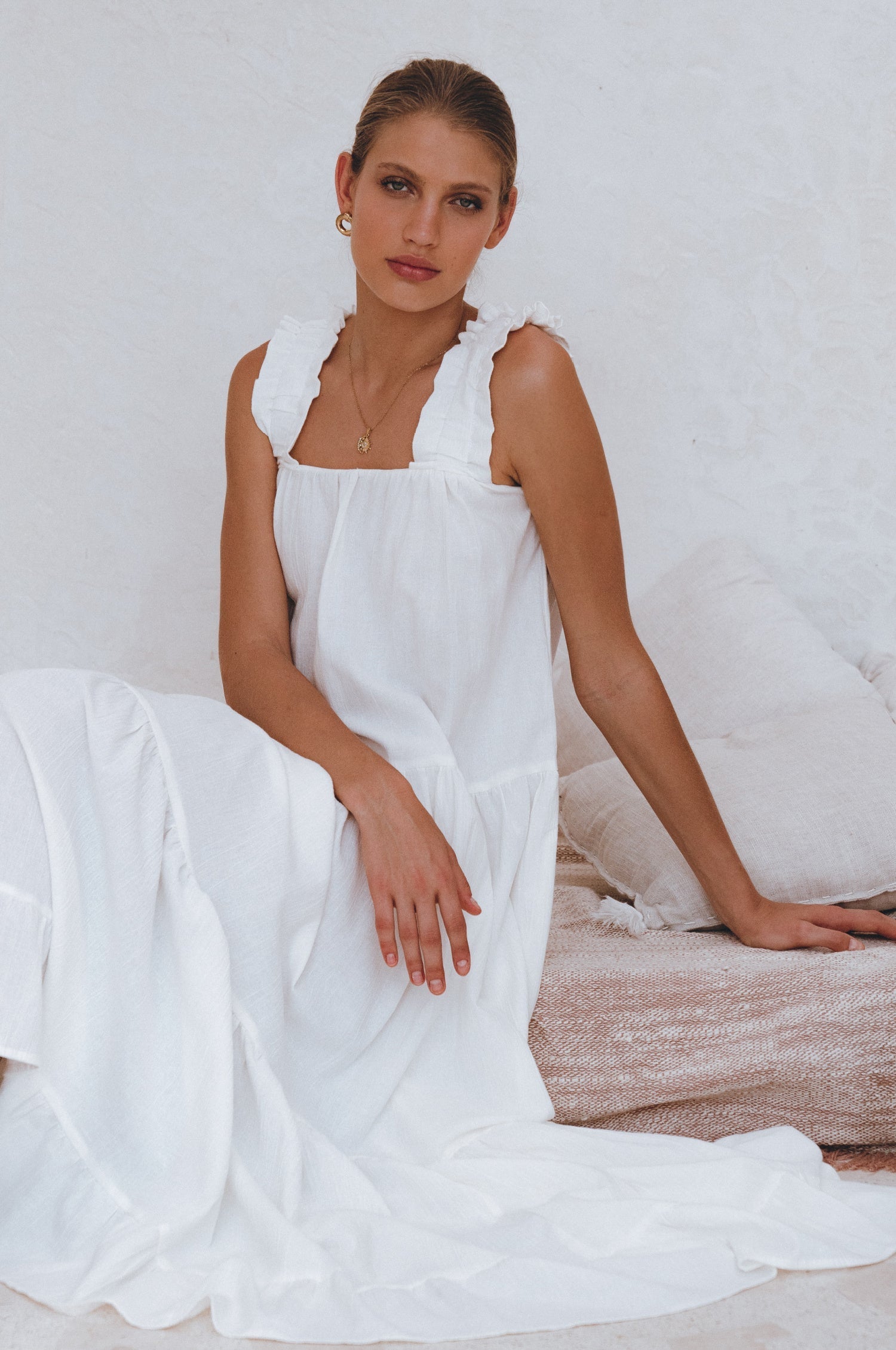 La Palma Linen Maxi Dress-thumbmail-5