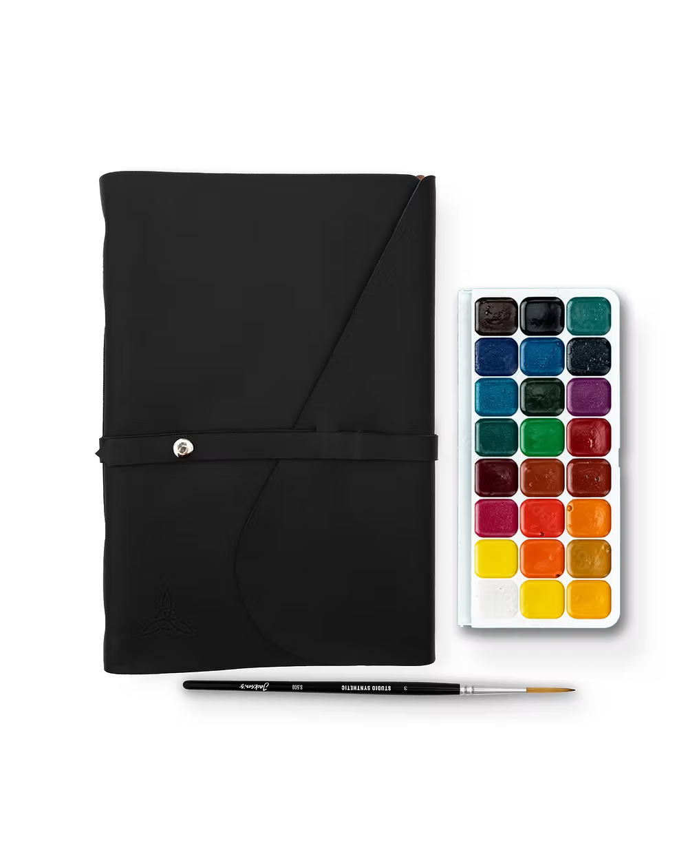 A4 Watercolour Paper - Handcrafted Leather Journal-thumbmail-1
