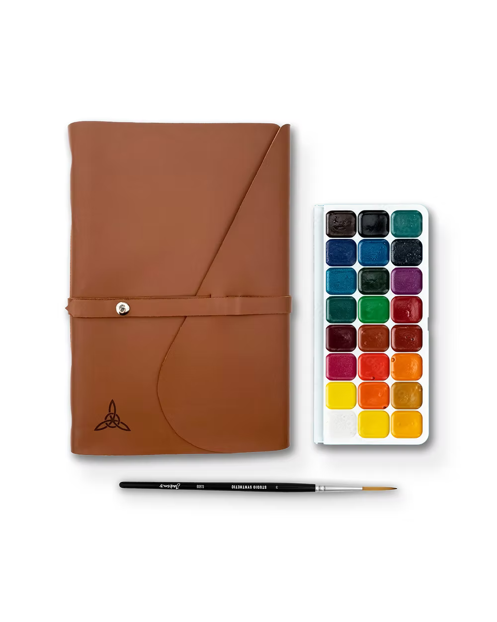 A4 Watercolour Paper - Handcrafted Leather Journal-thumbmail-3