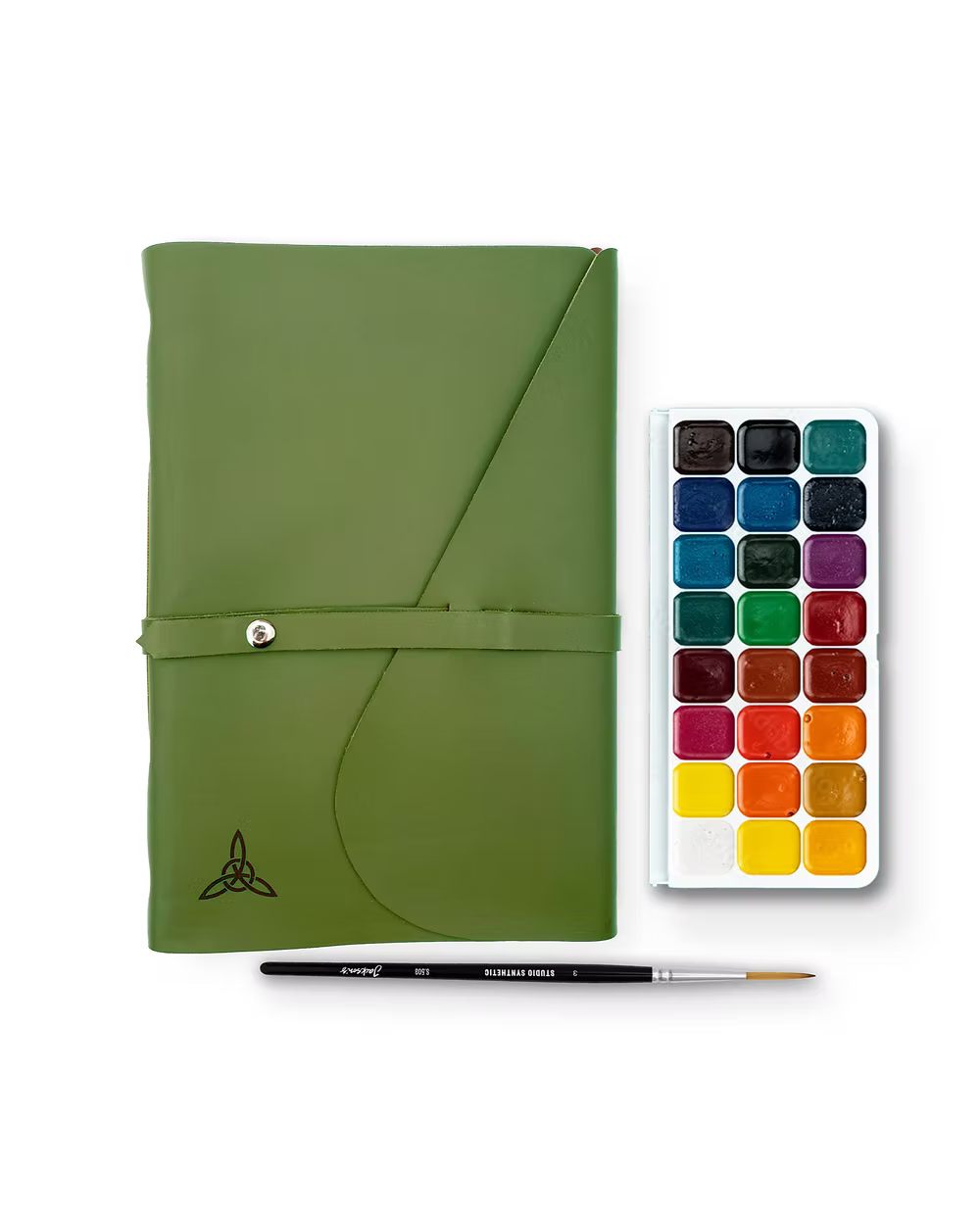 A4 Watercolour Paper - Handcrafted Leather Journal-thumbmail-7