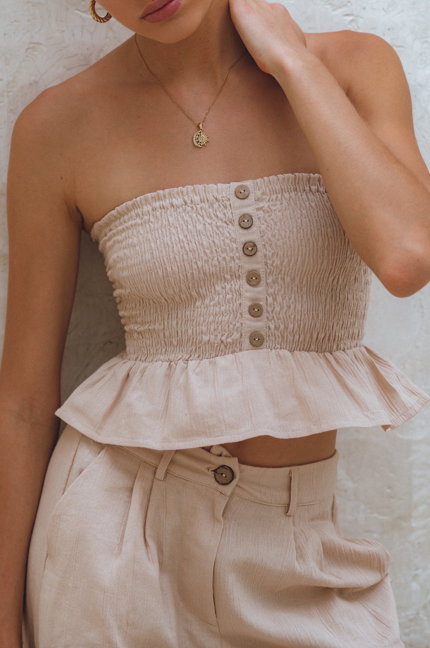 Laura Smocked Linen Top-thumbmail-4