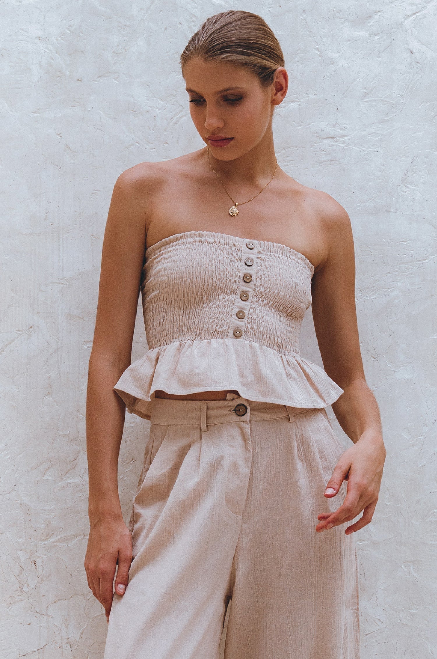 Laura Smocked Linen Top-thumbmail-9