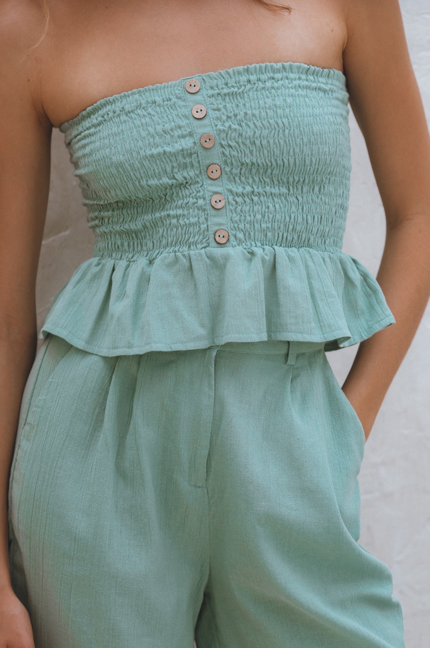 Laura Smocked Linen Top-thumbmail-3