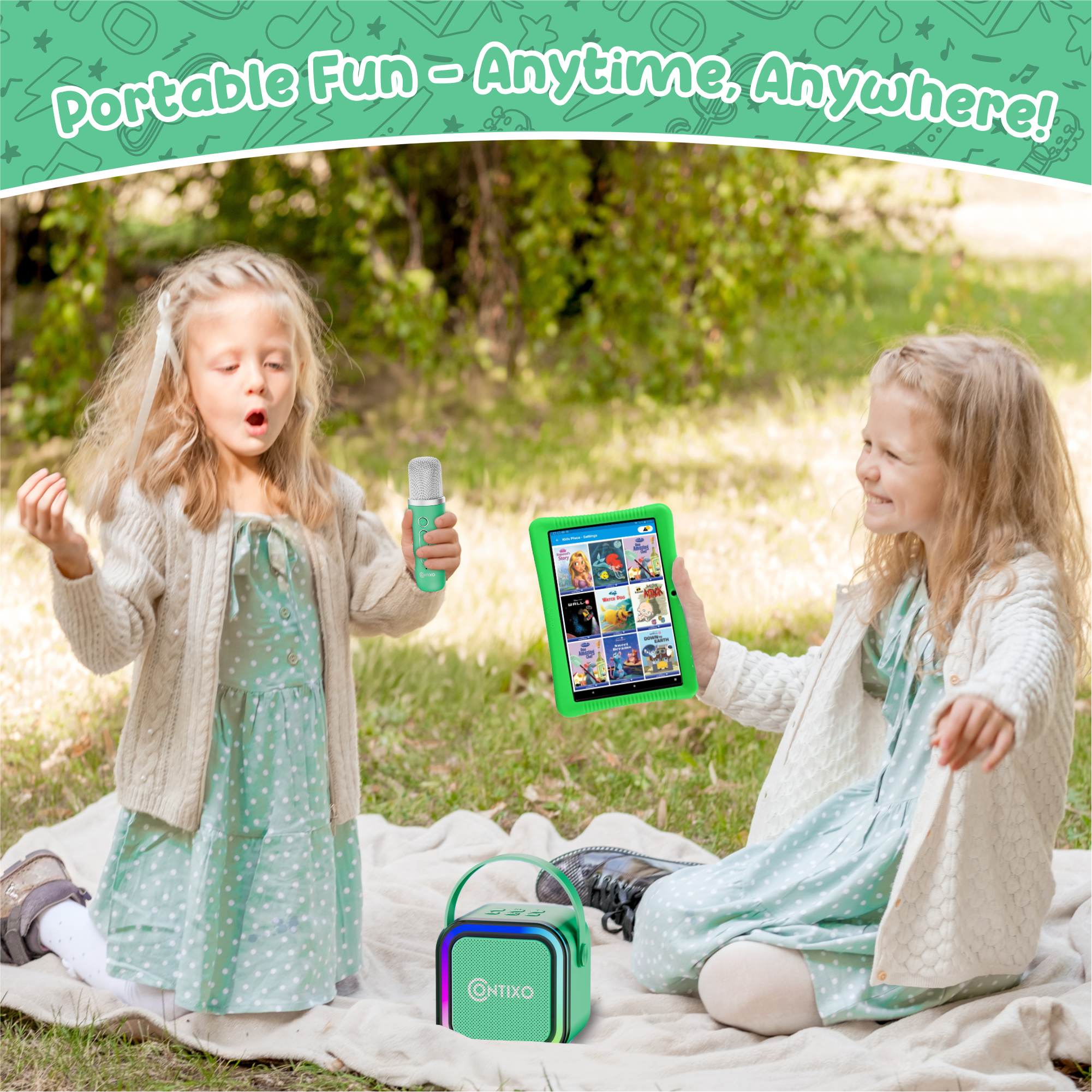 Contixo K102 10" Kids Tablet With Kids Bluetooth Karaoke and Two Microphones-thumbmail-12