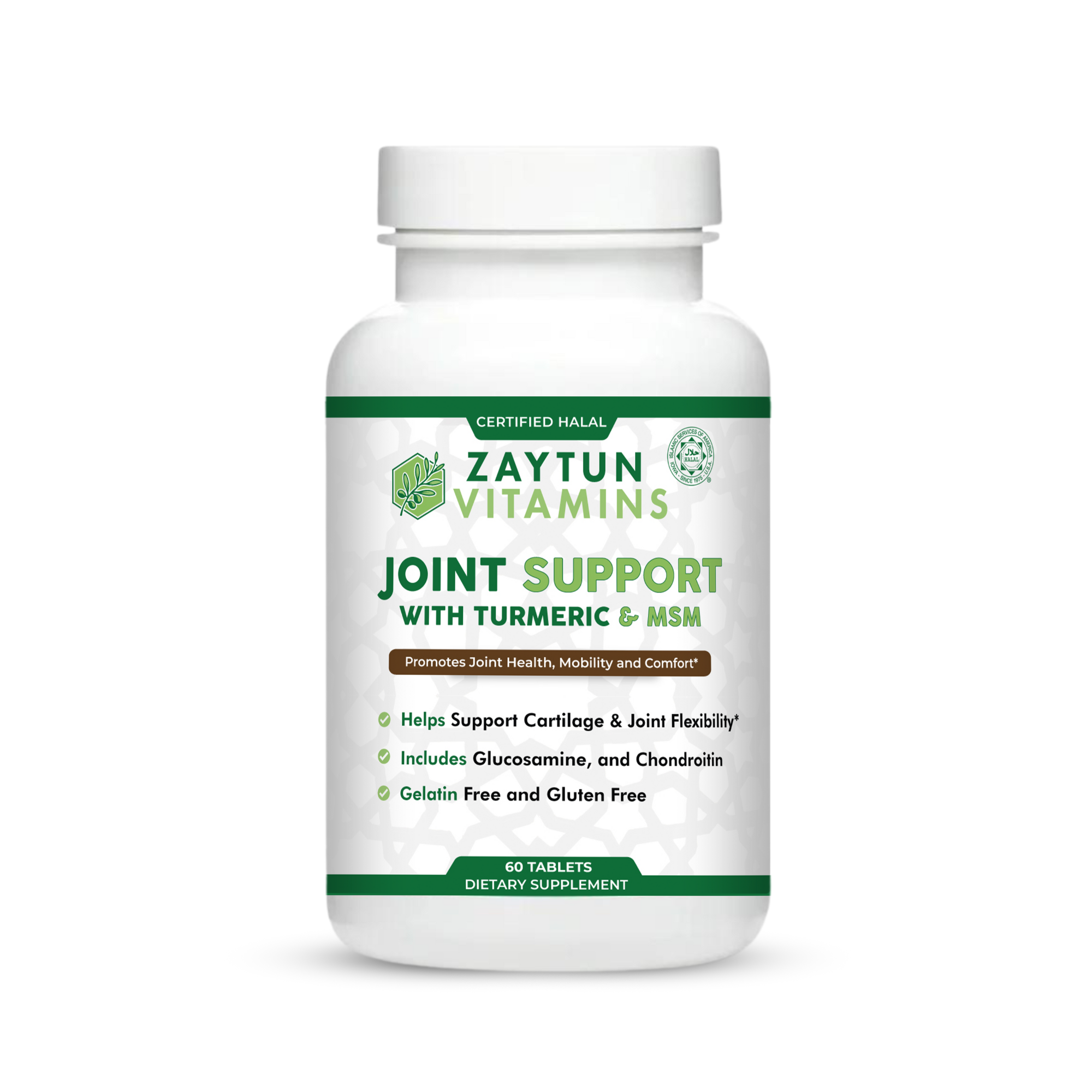 Halal Joint Support With Glucosamine + Turmeric + MSM Tablets-thumbmail-2