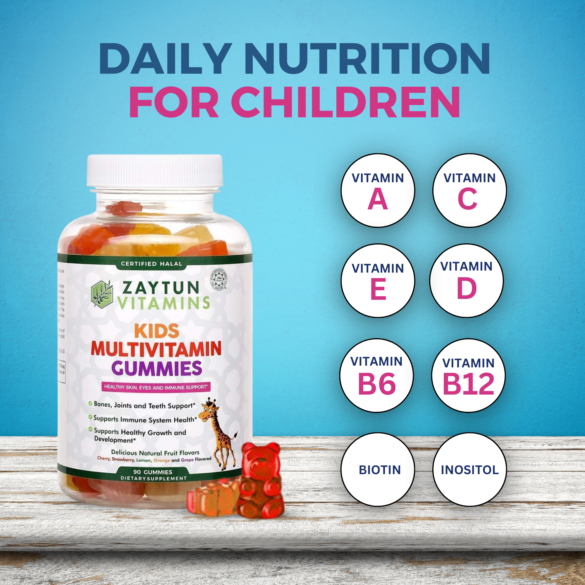 Halal Kids Multivitamin Gummies (3Pack)-thumbmail-5