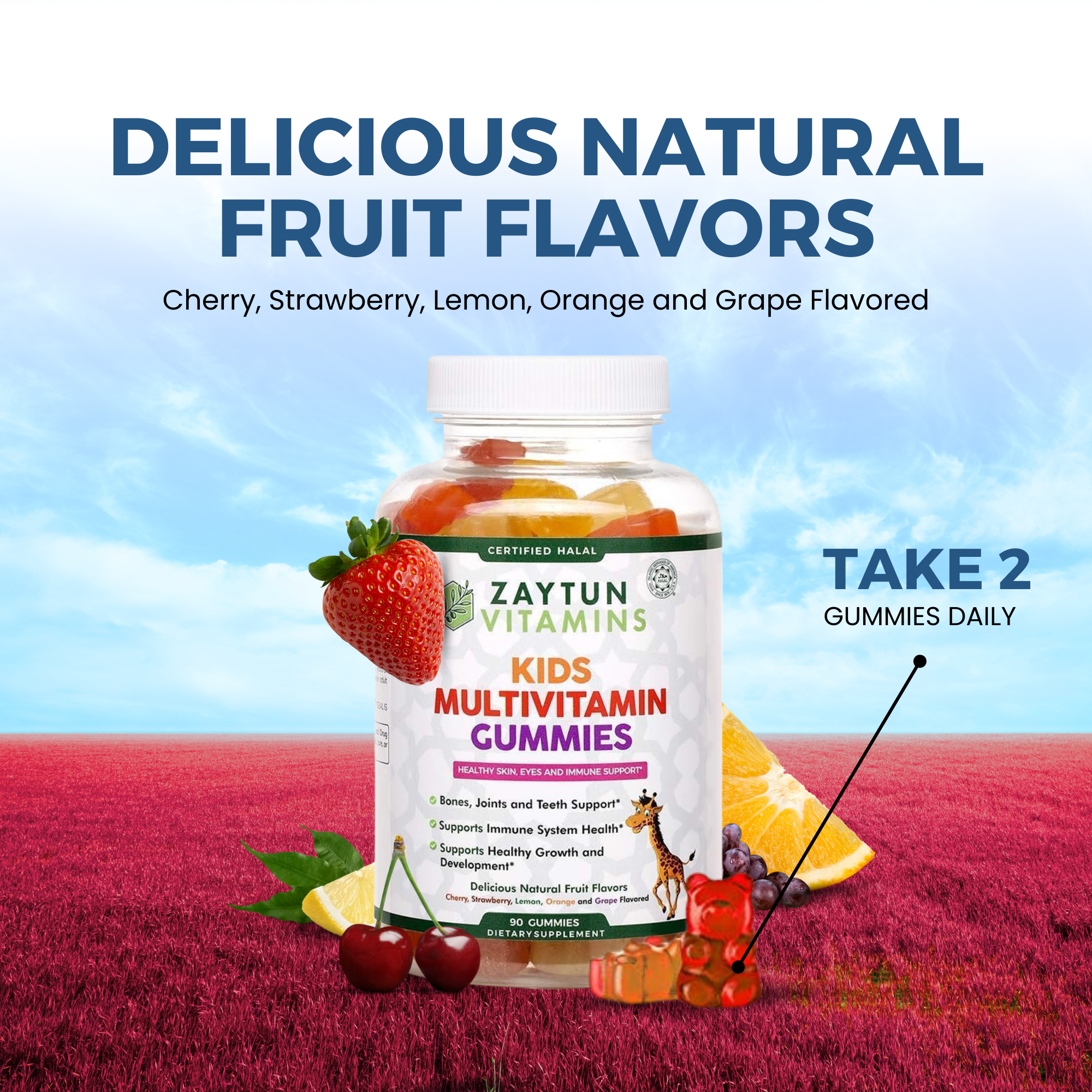 Halal Kids Multivitamin Gummies (3Pack)-thumbmail-7