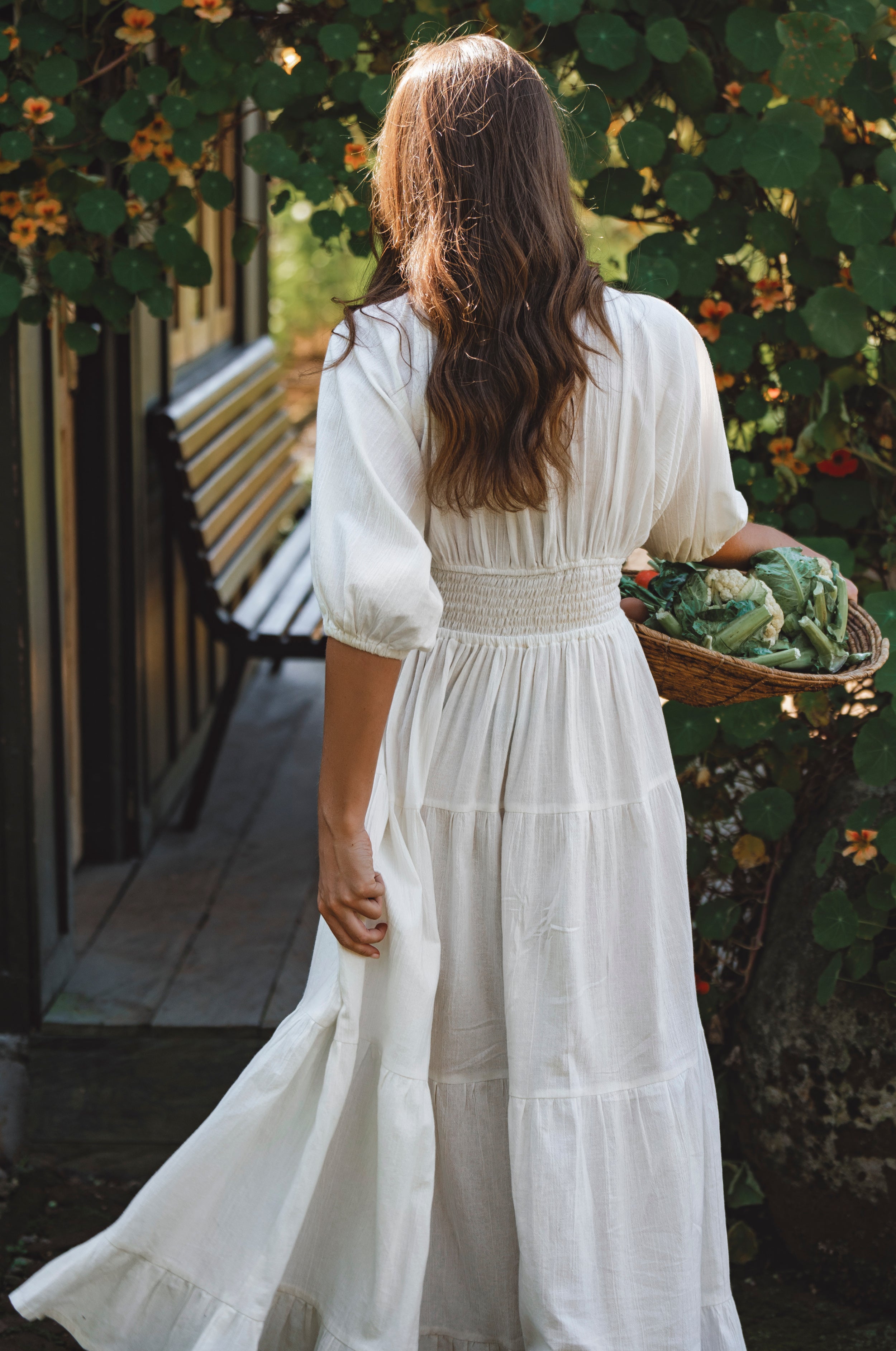 Lucienne Smocked Linen Maxi Dress-thumbmail-1