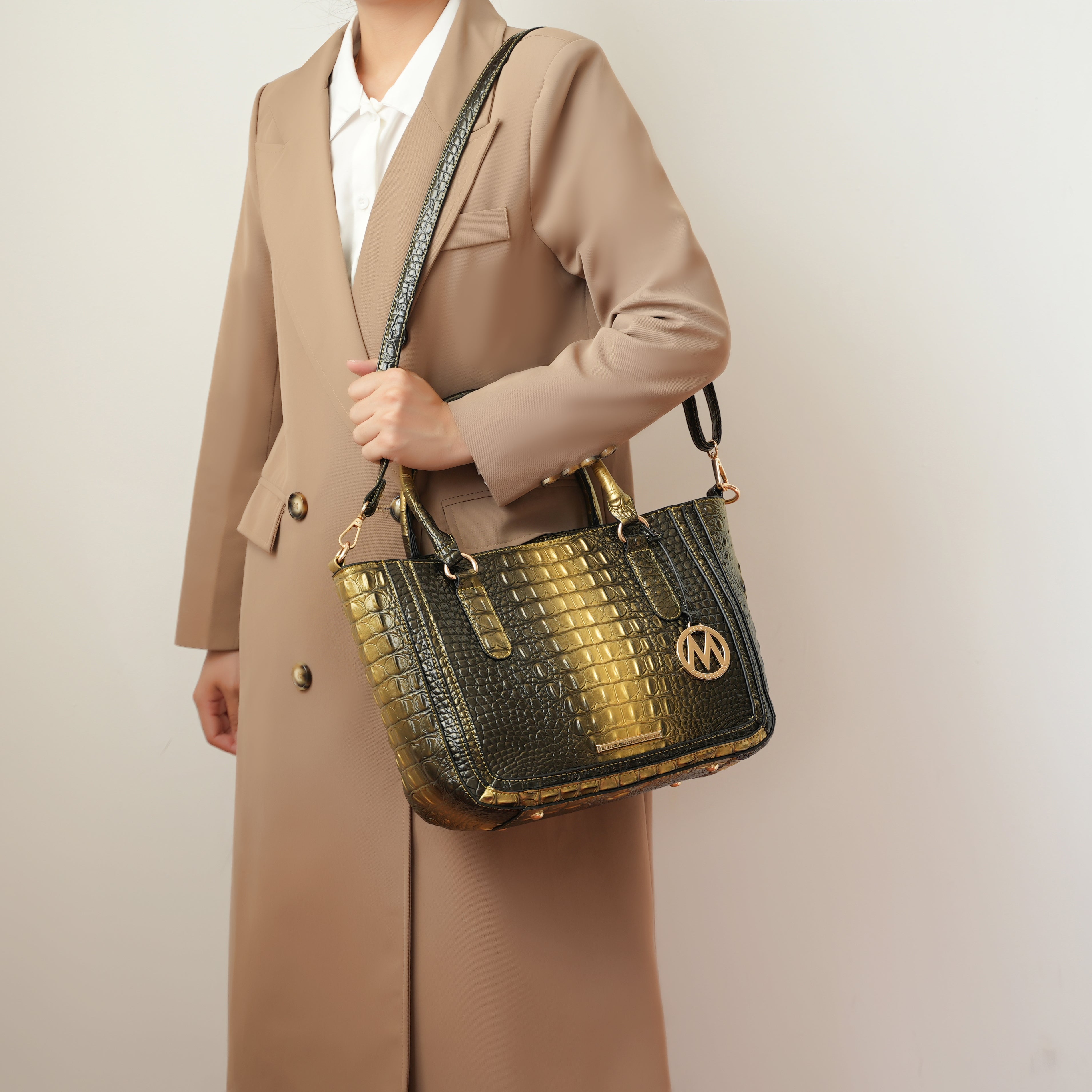 Bonnie Croc-Embossed Handbag and Set-thumbmail-4