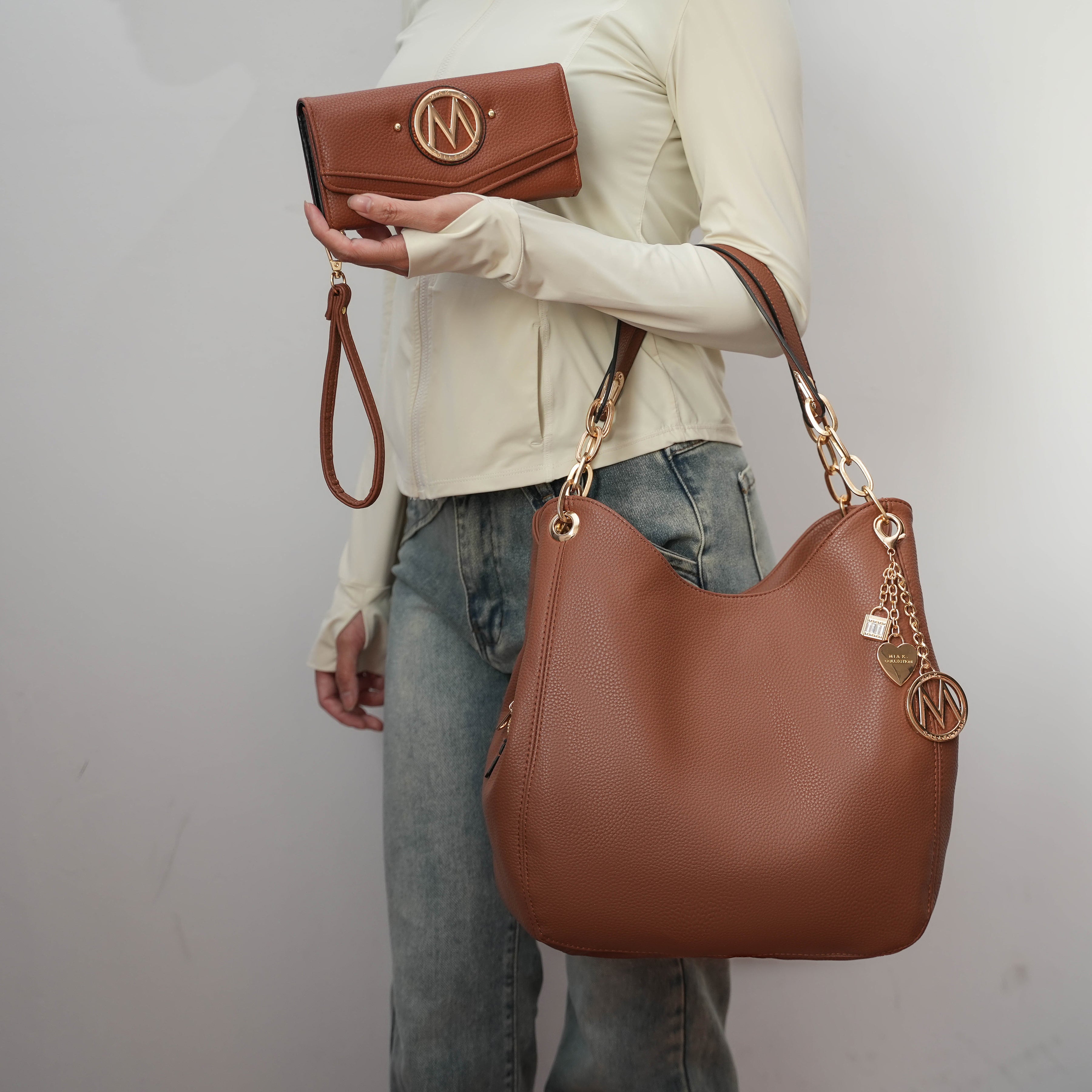 Ashley Hobo Bag and Wallet Set-thumbmail-3