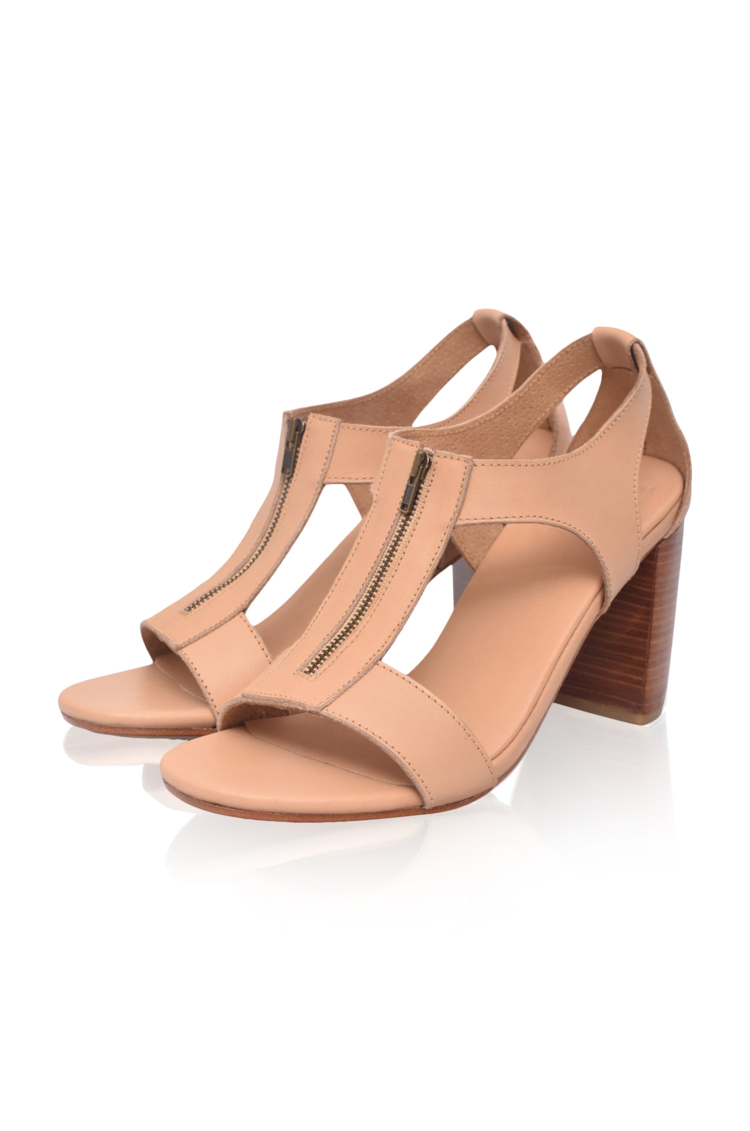 Makoa Block Heel Leather Sandals-thumbmail-2