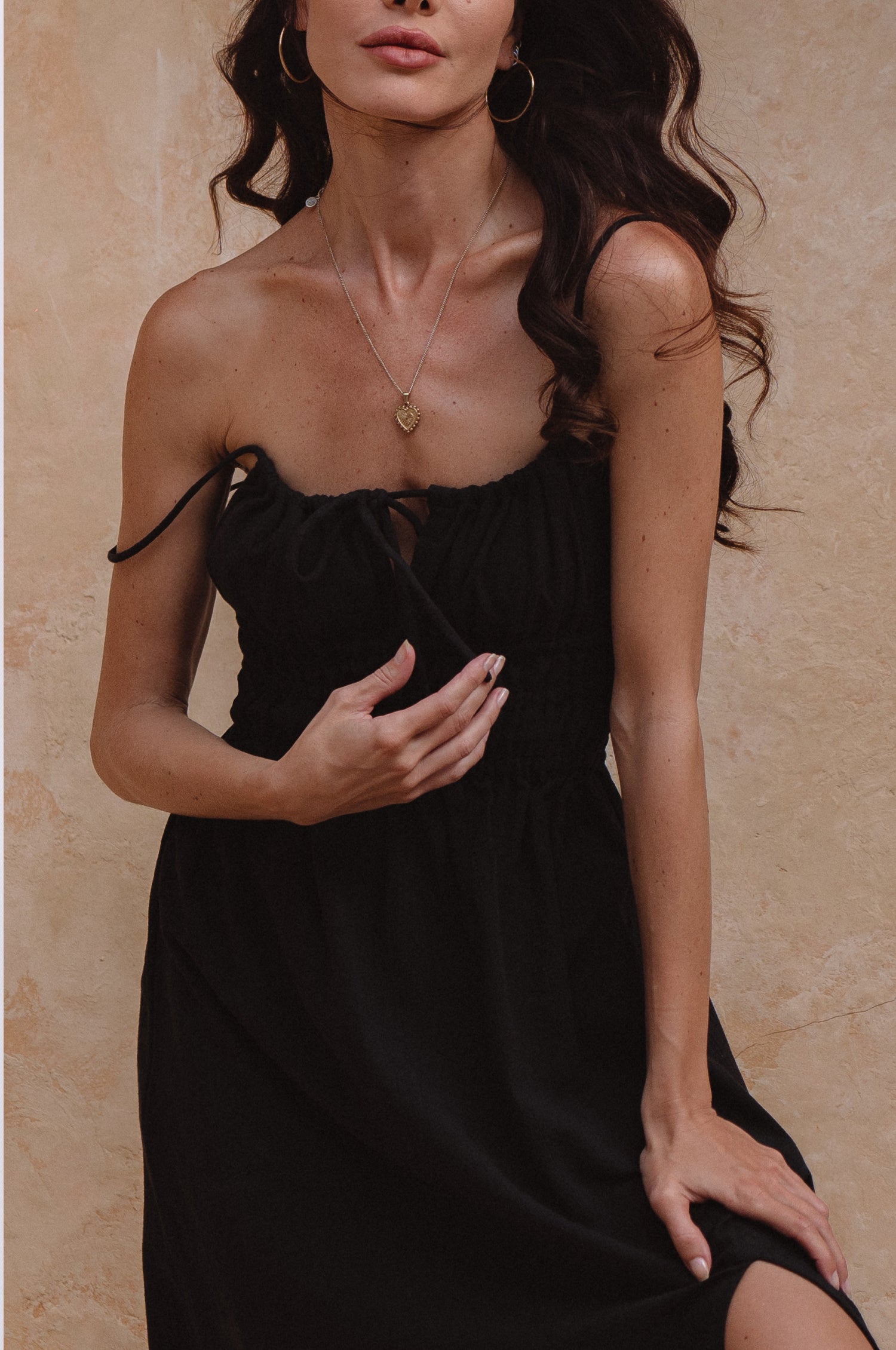 Eleanore Handcrafted Linen Midi Summer Dress-thumbmail-9