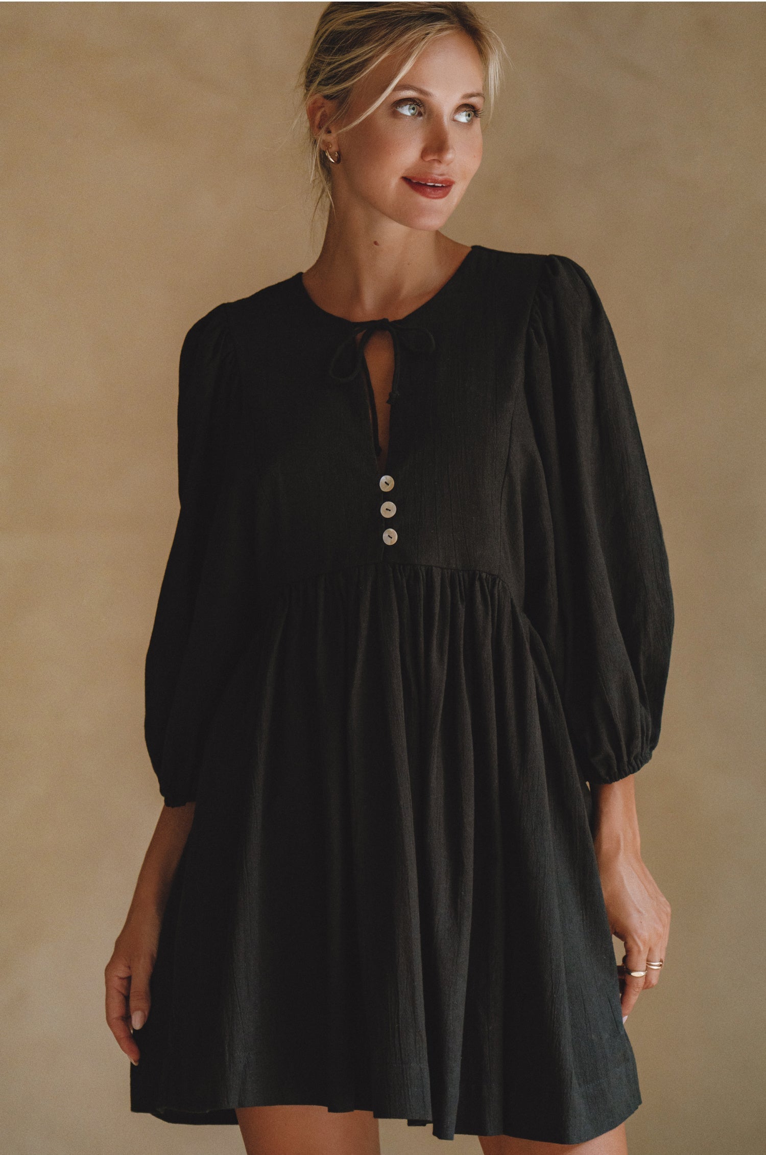 Maribelle Baby Doll Linen Dress-thumbmail-9